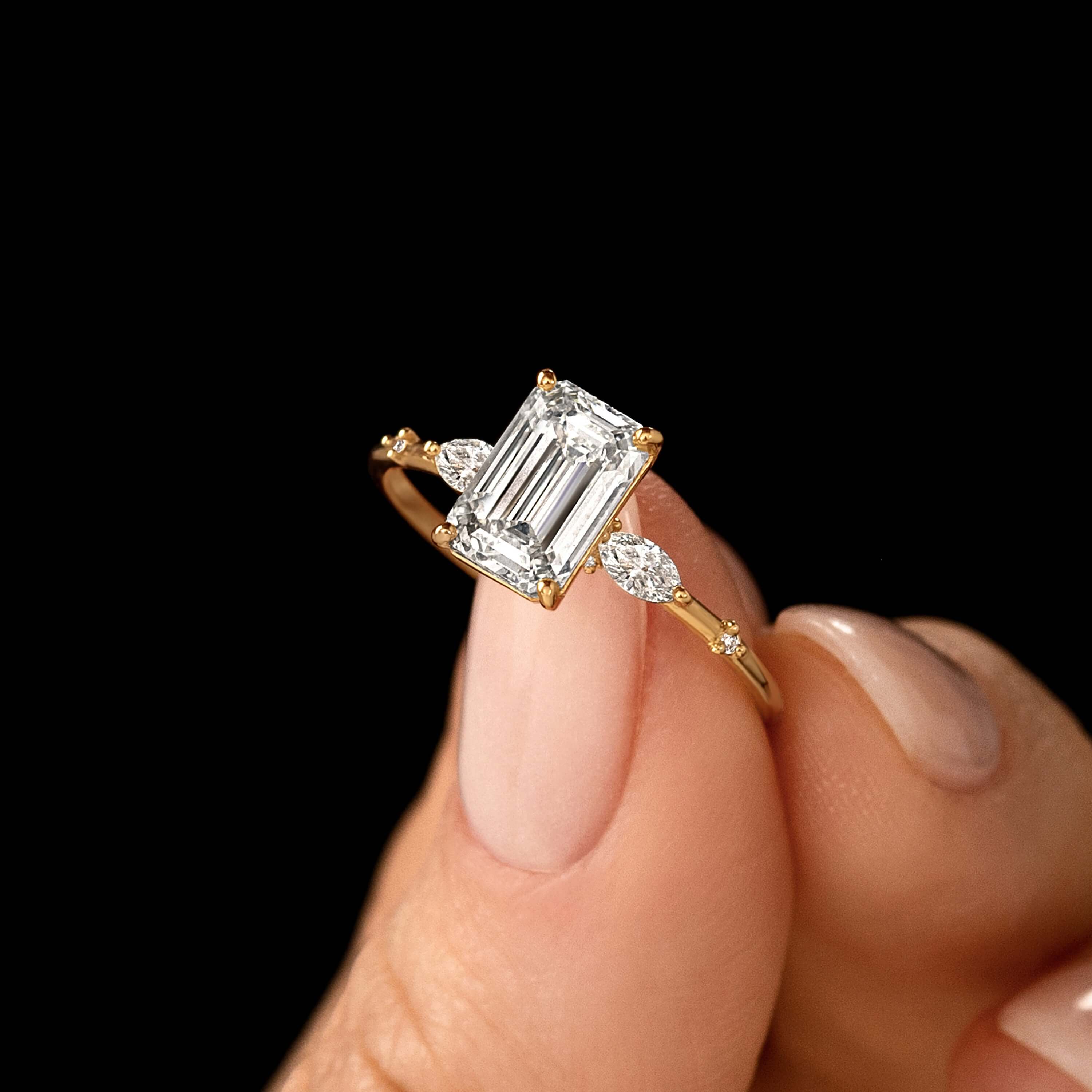 Windlass Ring, Emerald Cut Diamond | Melanie Casey Fine Jewelry