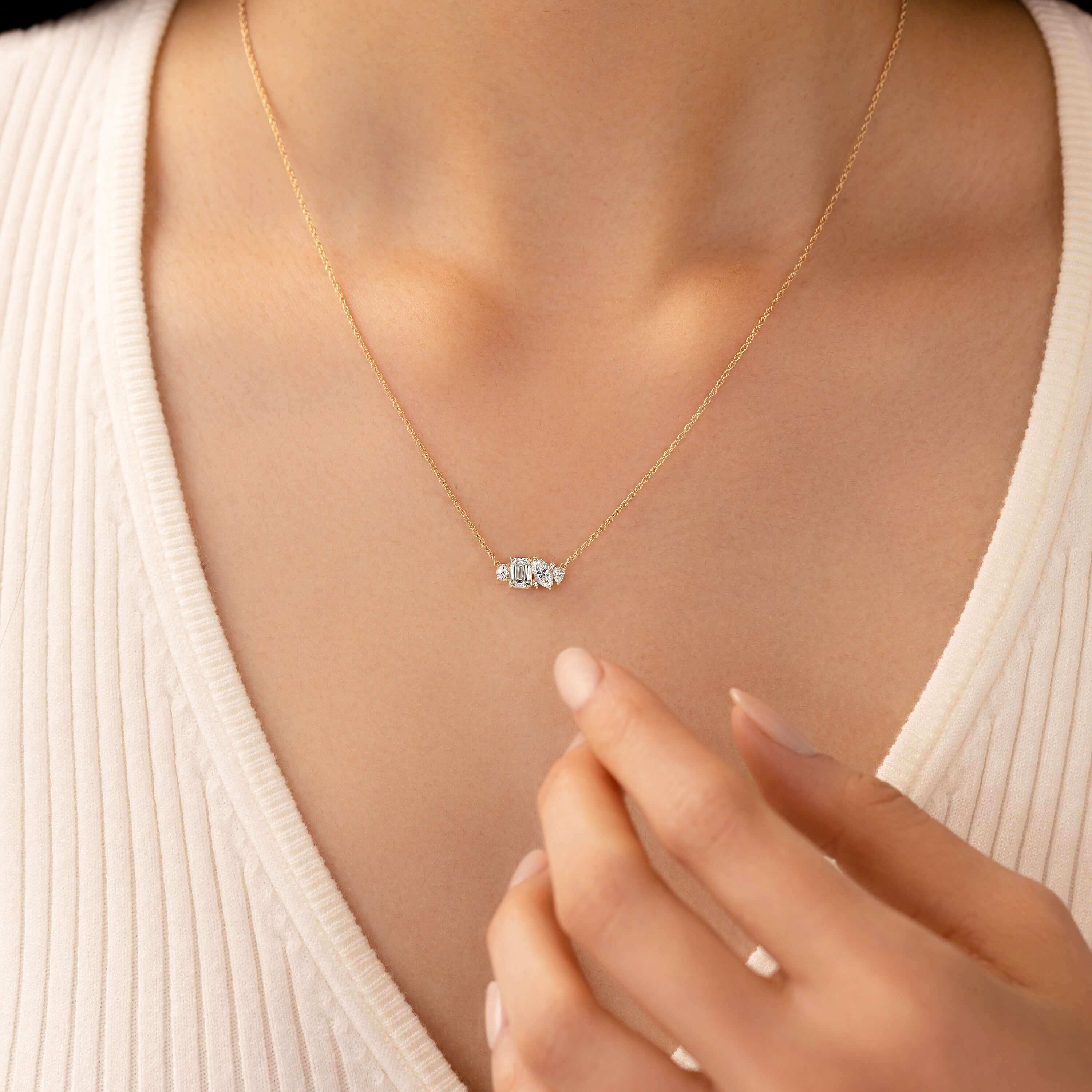 Toi et Moi et Le Reste Necklace, Choose Your Stone Necklace