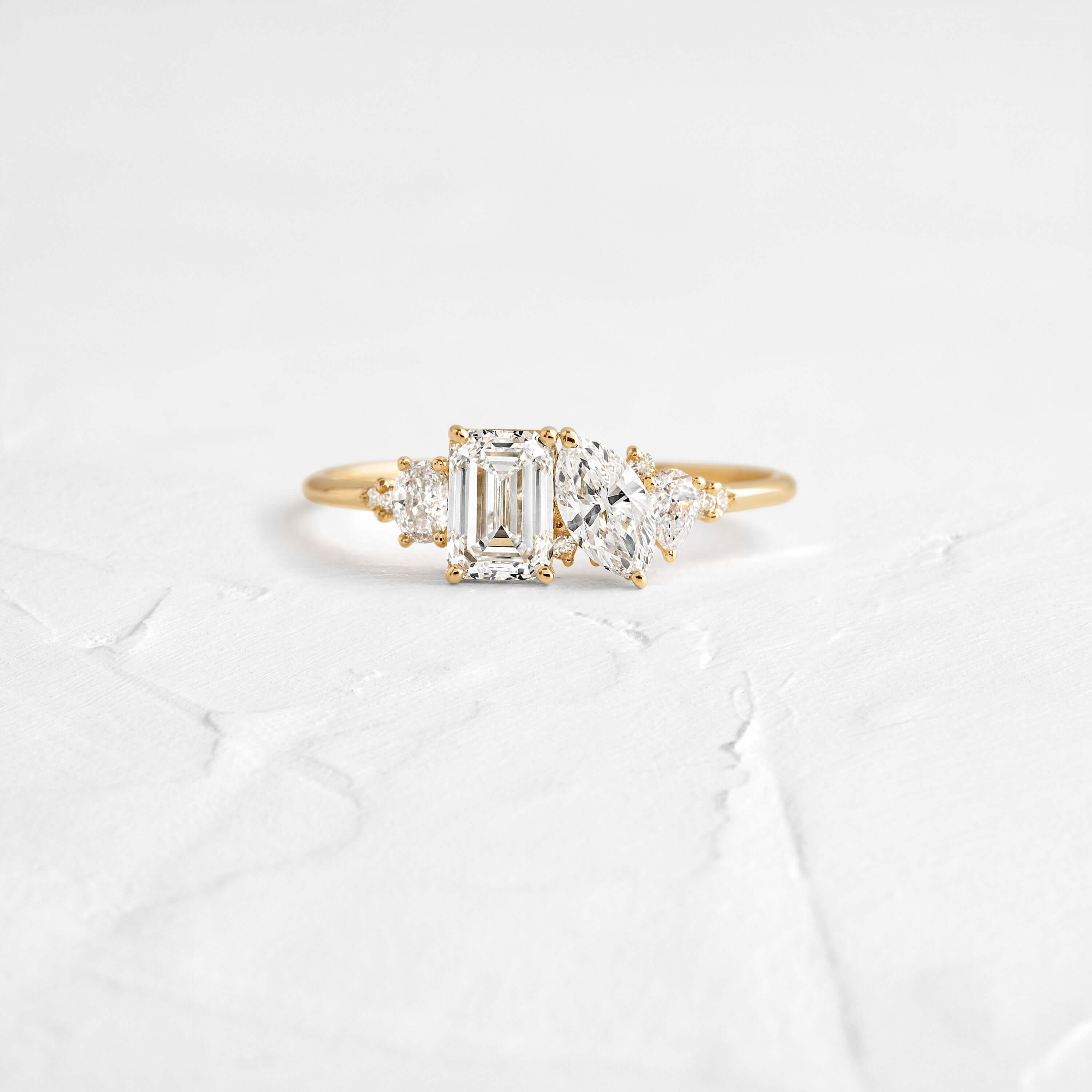 Toi et Moi et Le Reste Cluster Ring, Diamond - In Stock | Melanie