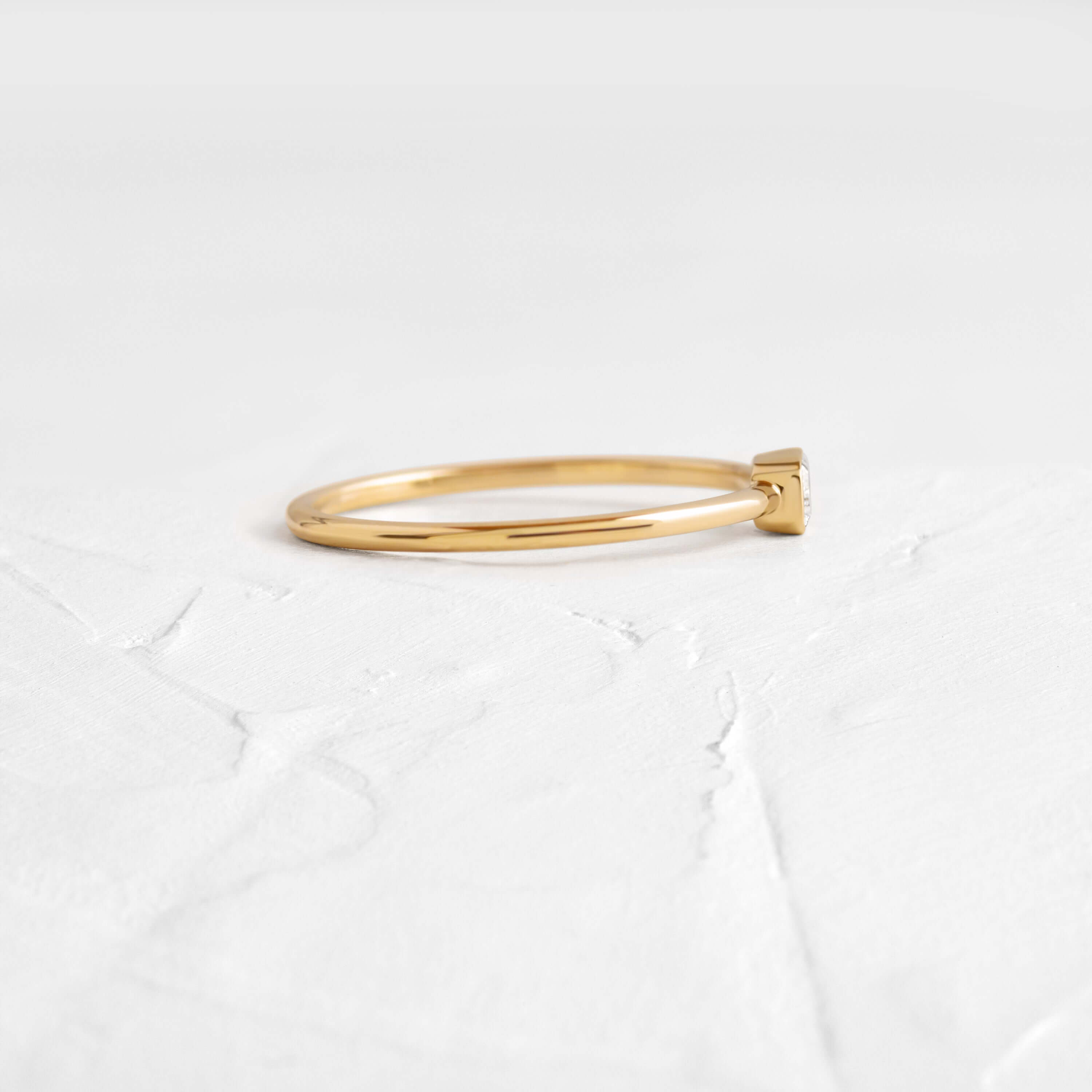 Bezel Stacking Ring | Handcrafted Diamond Ring – Melanie Casey