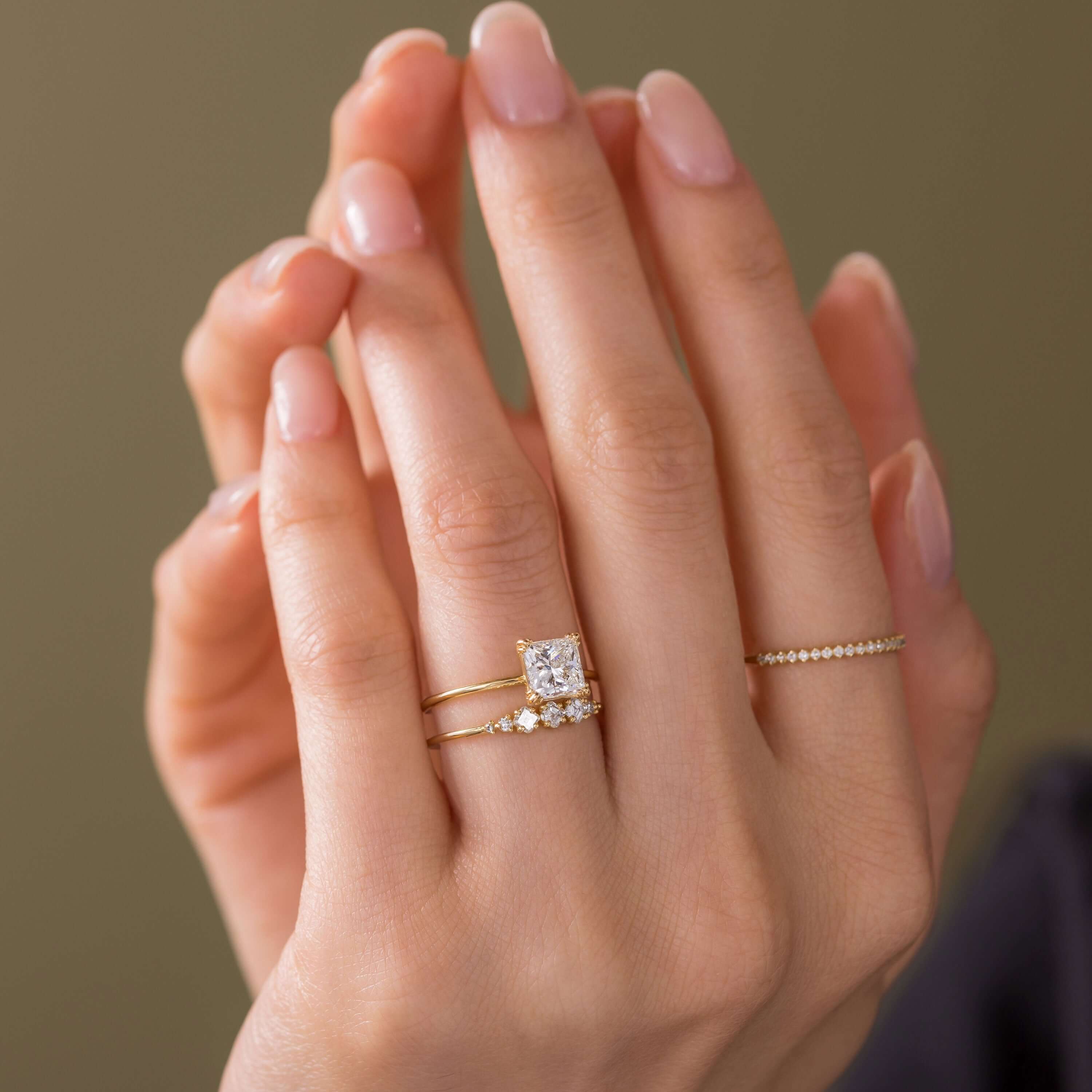 Asscher Cut Diamond Band Melanie Casey