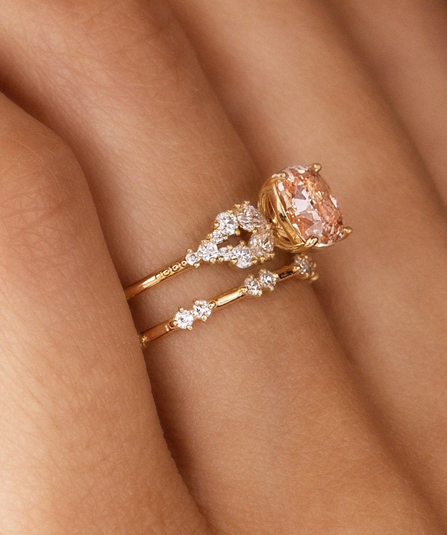 Needlepoint Ring, 1.5ct. Labgrown Pink Diamond Melanie Casey Fine