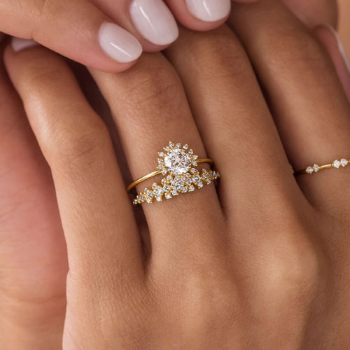 Harbor Ring, Round Cut Natural Champagne Diamond Melanie