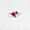 Ruby and Rose Cluster Ring (14k Yellow Gold)