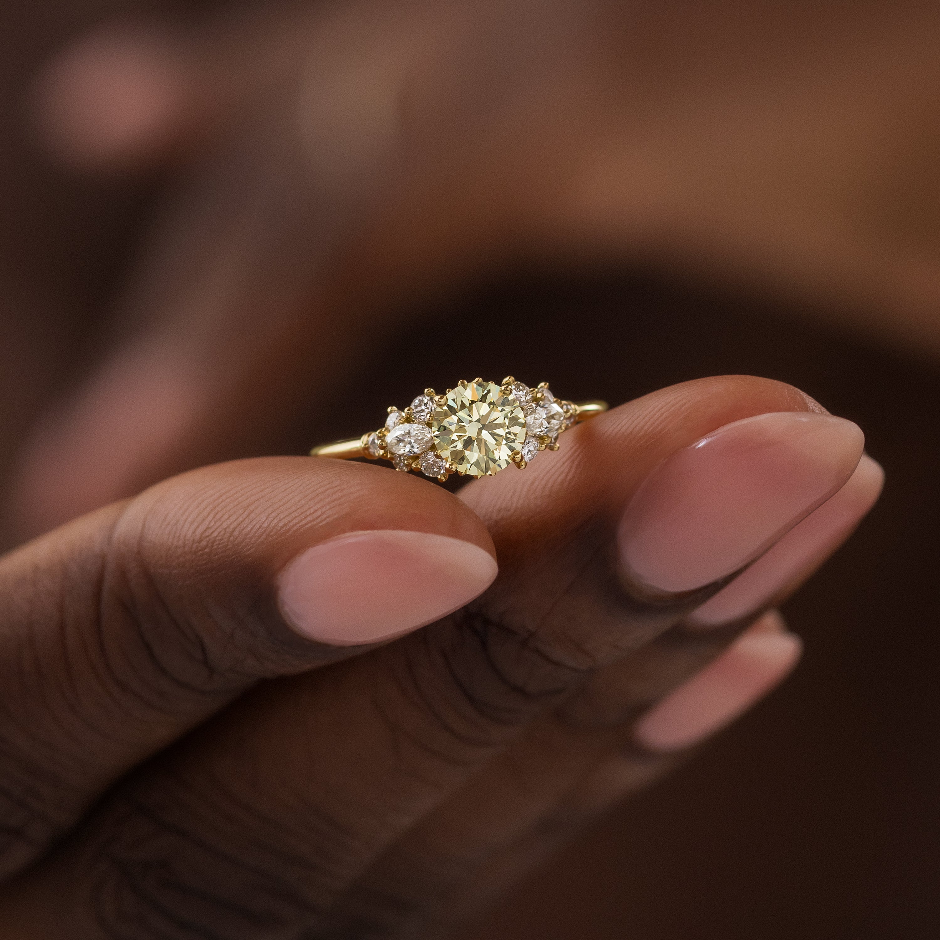 Nebula Ring, 0.76ct. Natural Yellow Diamond | Melanie Casey Jewelry