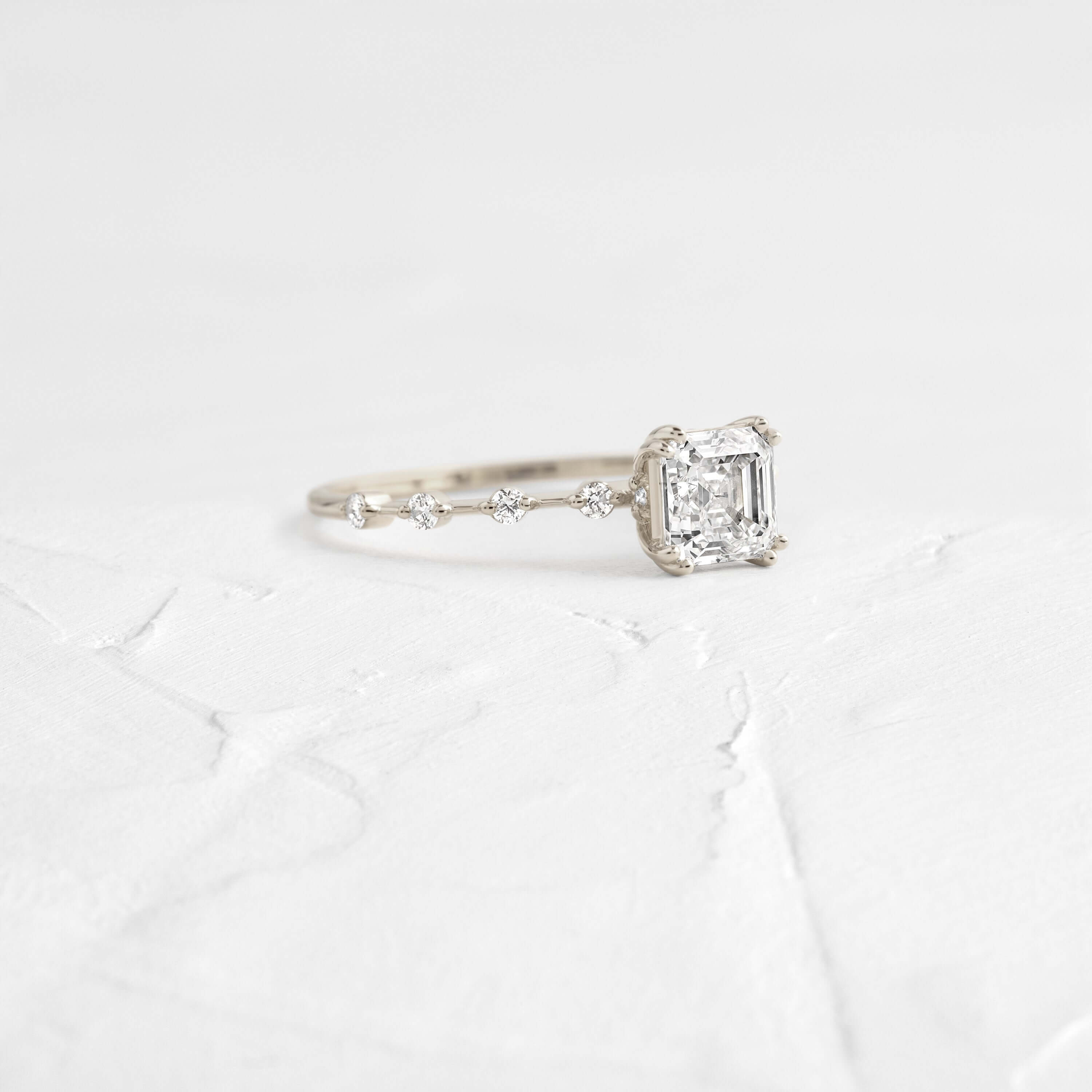 Distance Ring, Asscher Cut - Melanie Casey Fine Jewelry