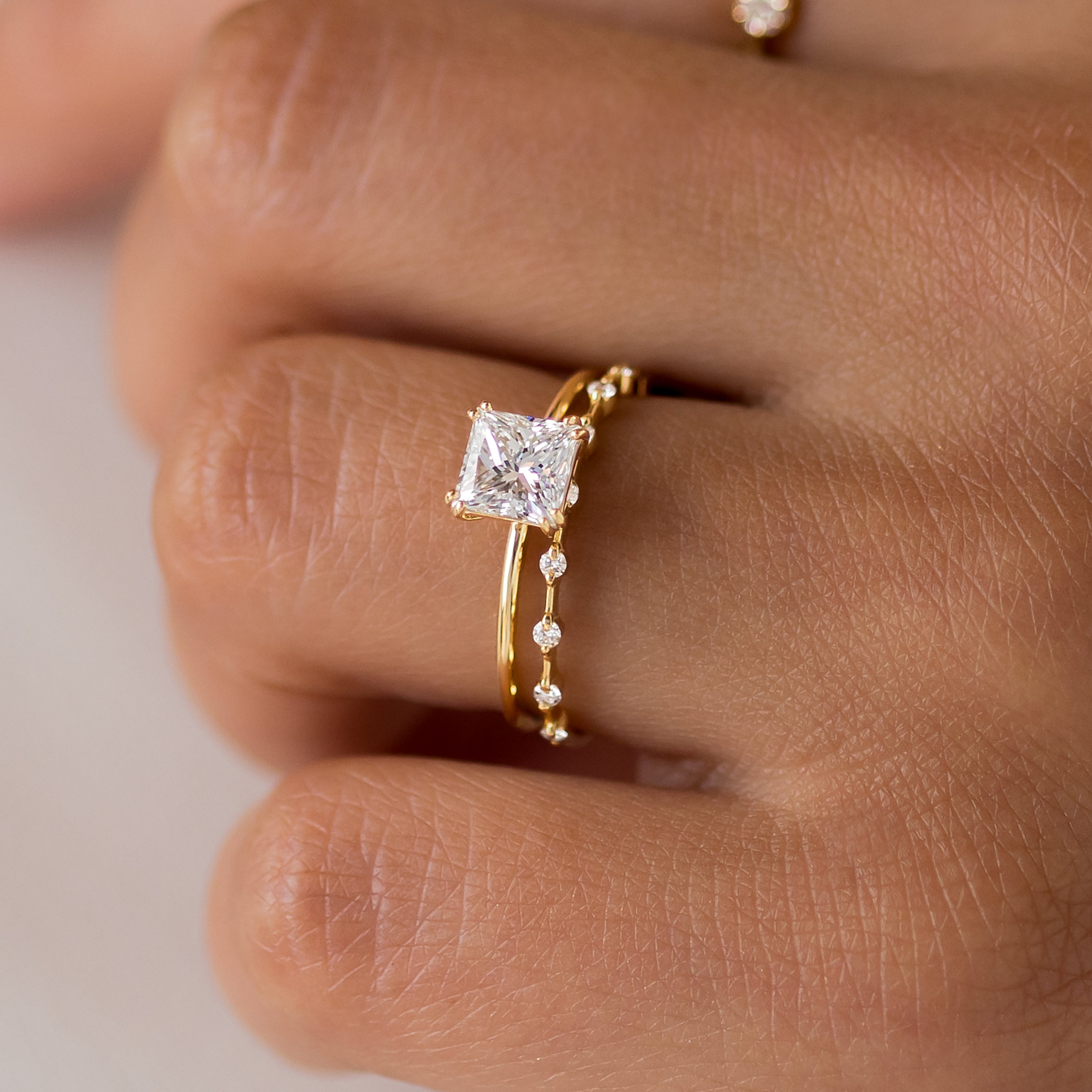 Filament Ring, 1.02ct. Lab-Grown Princess Cut | Melanie Casey Jewelry