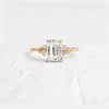 Product photo of 14k Yellow Gold 2ct. Emerald-cut diamond Snowdrift Engagement Ring featuring accent diamonds