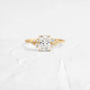Product photo of 14k Yellow Gold 1ct. Radiant-cut diamond Snowdrift Engagement Ring featuring accent diamonds