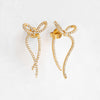 Diamond Bow Earrings - In Stock (14k Yellow Gold)