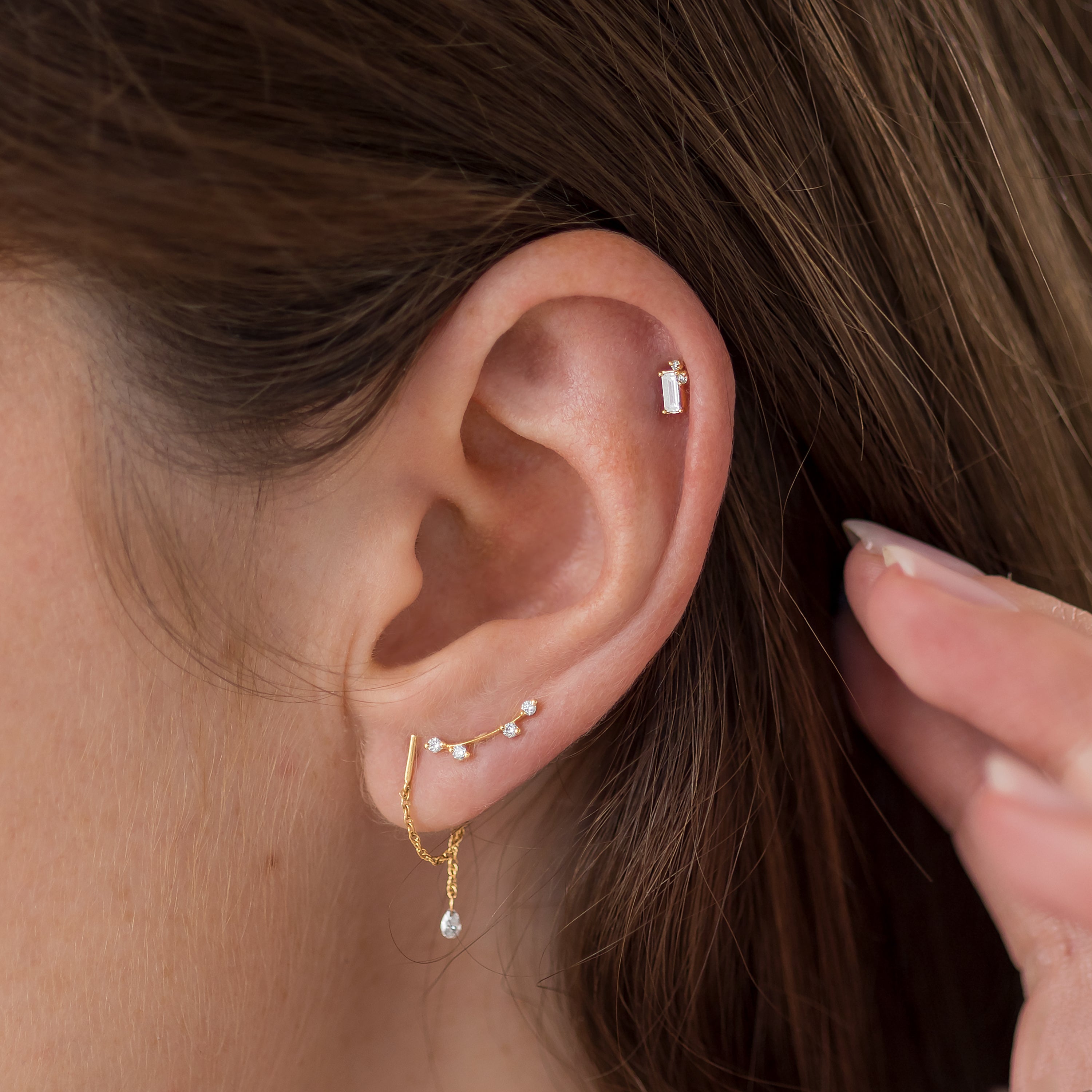 Threaded Studs | Delicate Earrings from Melanie Casey Natural Diamond / 2ctw.