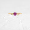 Damask Ring, Bright Pink Sapphire (14k Yellow Gold)