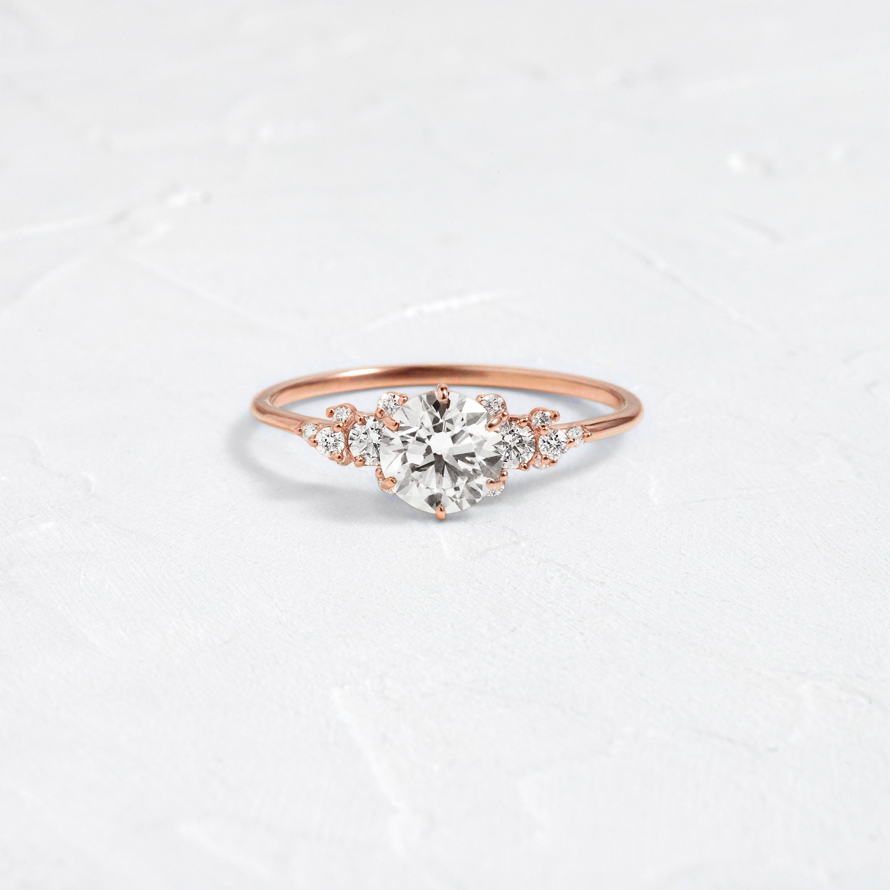 Blossom Ring, Round Cut | Handcrafted Engagement Ring | Melanie Casey