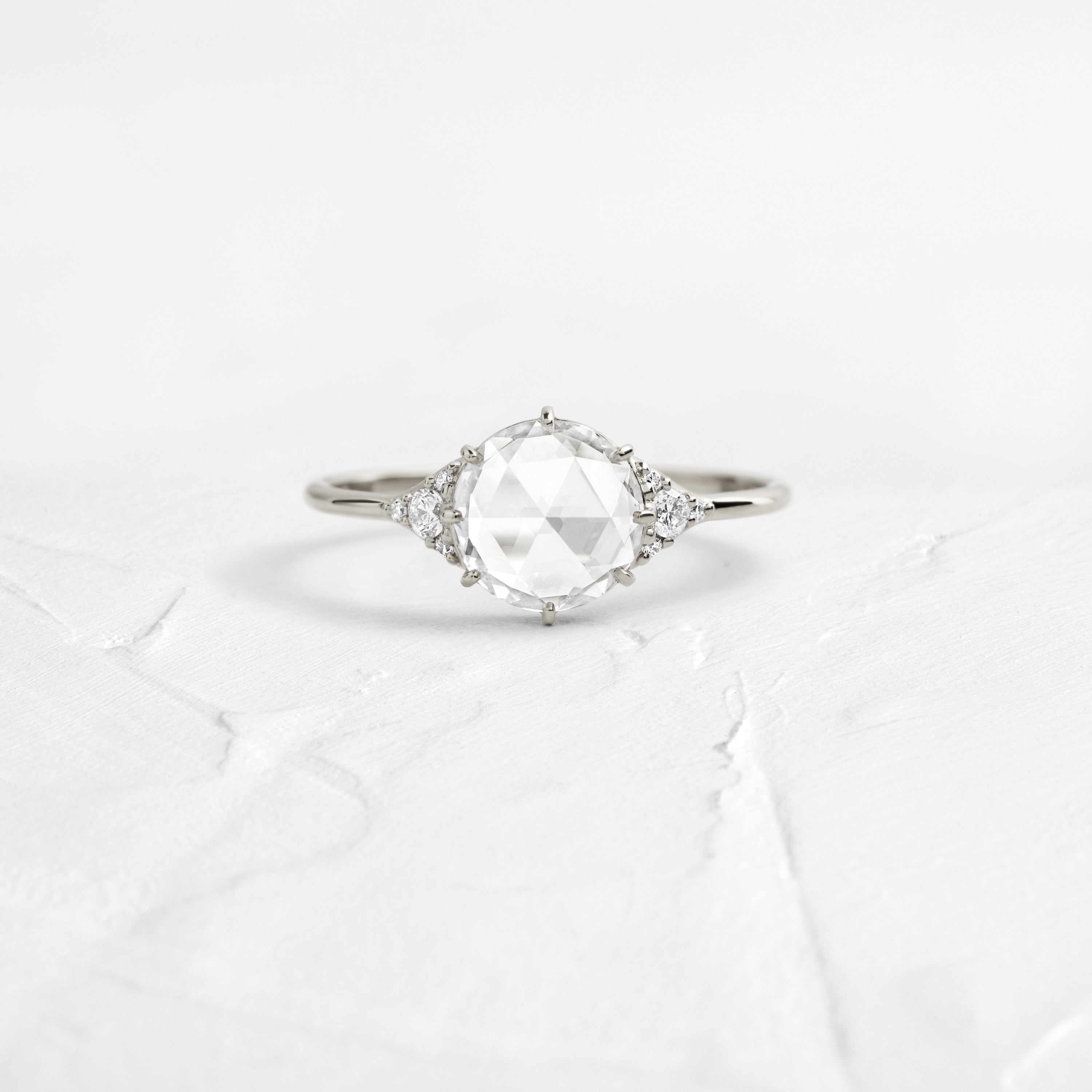 Rose Cut Diamond Lady’s Slipper Ring by Designer Melanie Casey