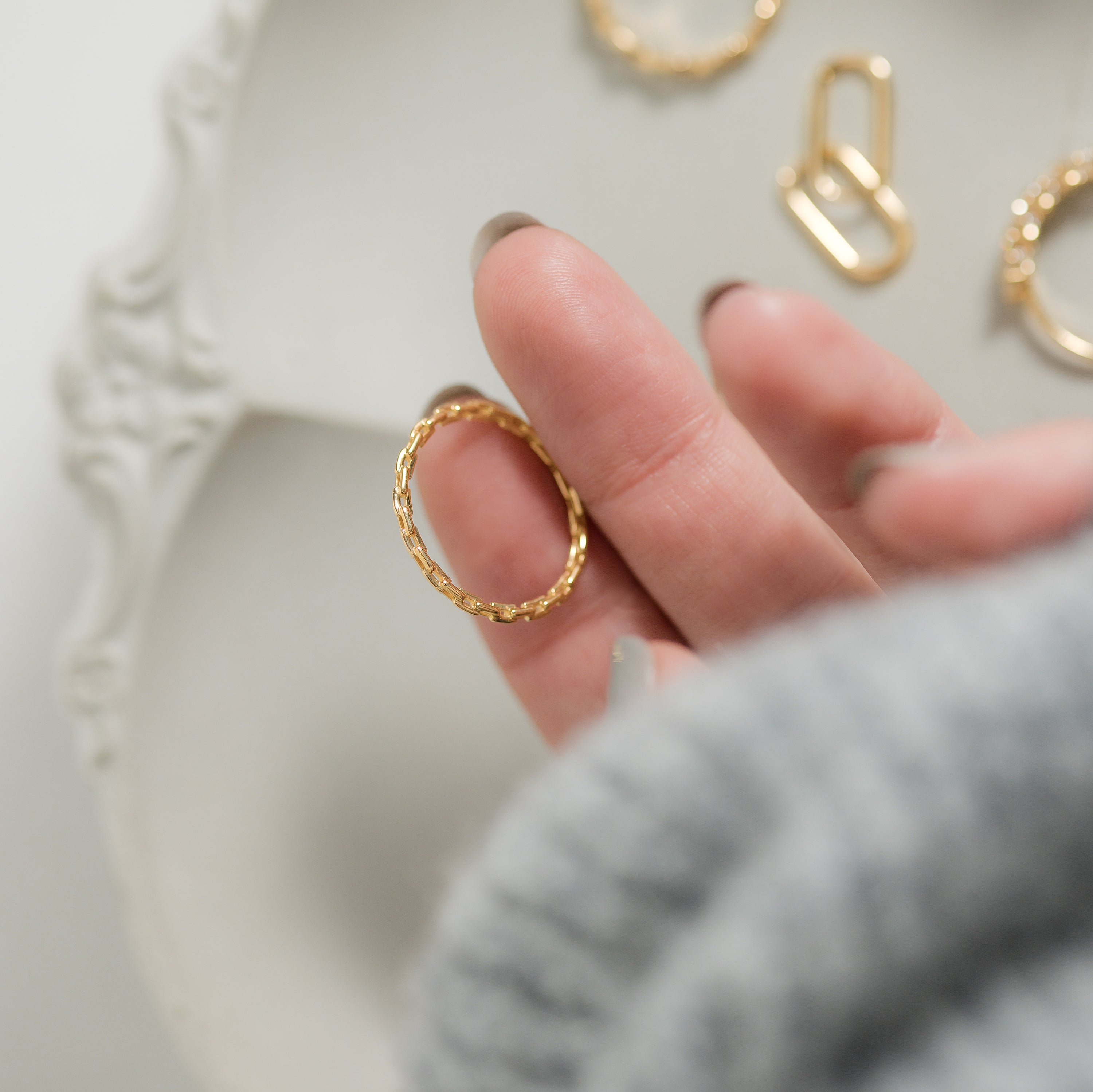 Cable Chain Ring - In Stock - Melanie Casey