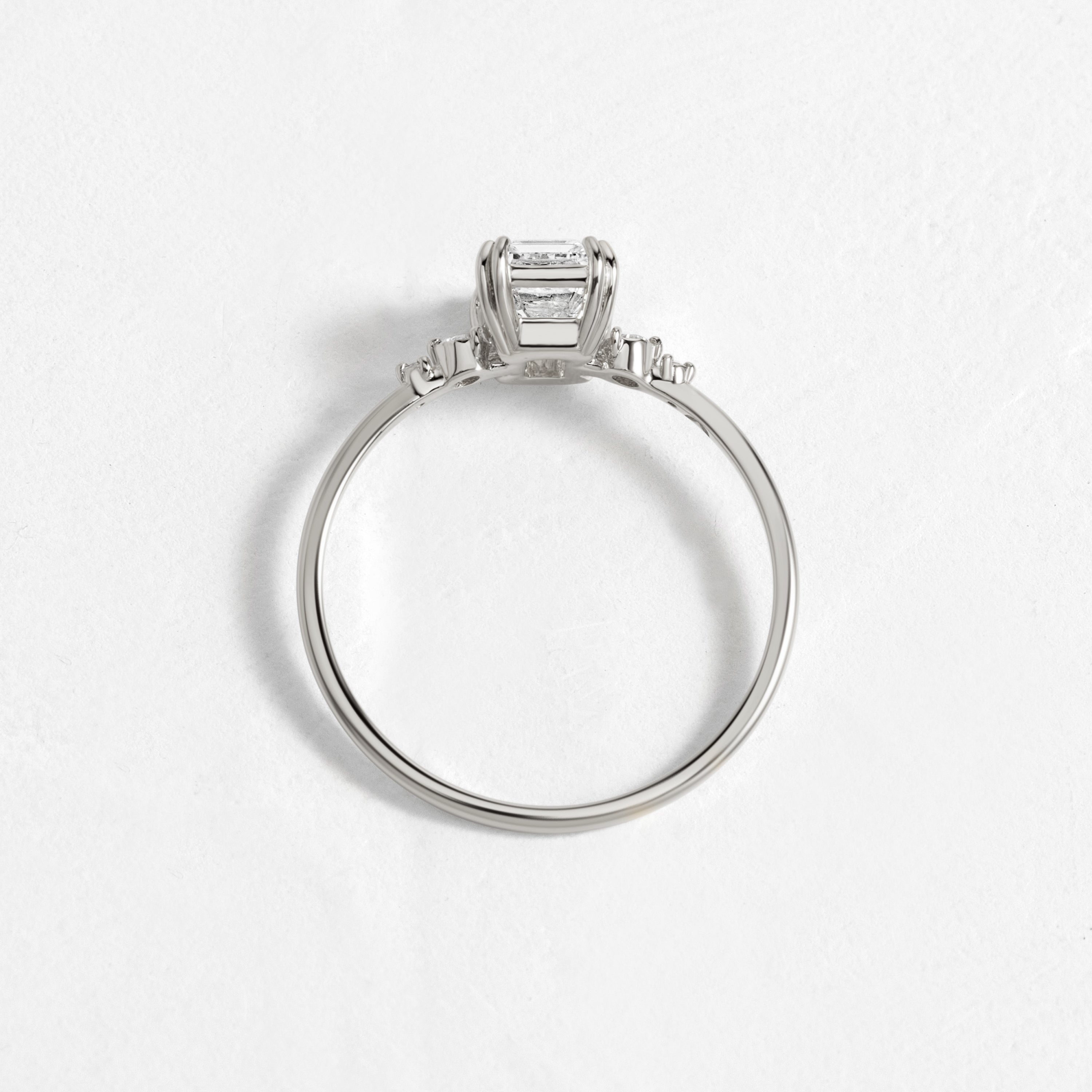 Pictorial Ring, Emerald Cut Melanie Casey Fine Jewelry Engagement Ring