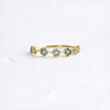 Green Sapphire Distance Band - OOS (14k Yellow Gold)