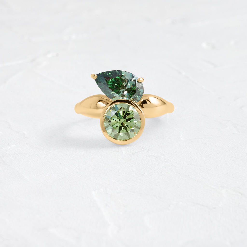 Augment Ring with Lab-Grown Pear Diamond