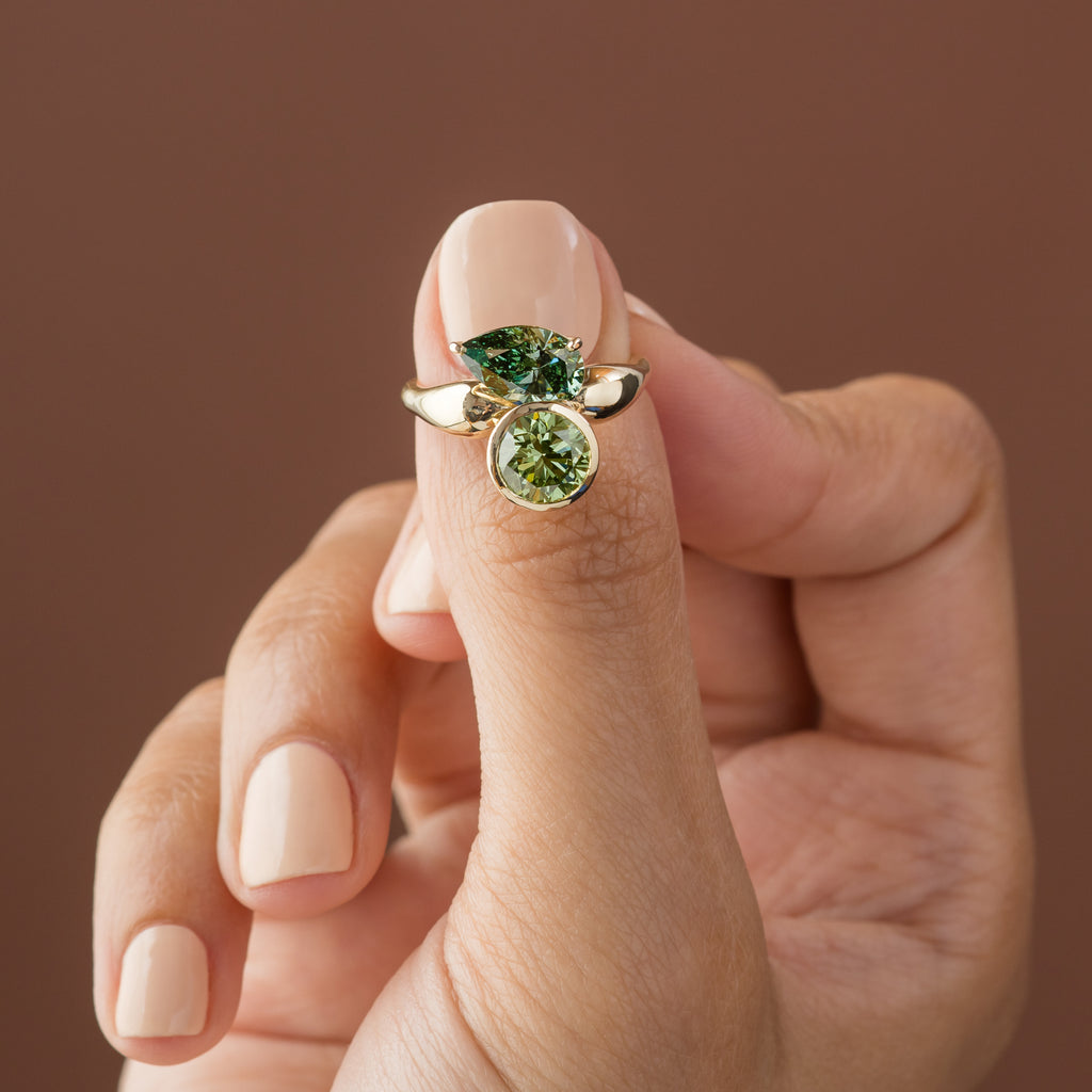 Augment Ring with Lab-Grown Pear Diamond