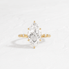 Distance Ring, Marquise Cut (14k Yellow Gold)