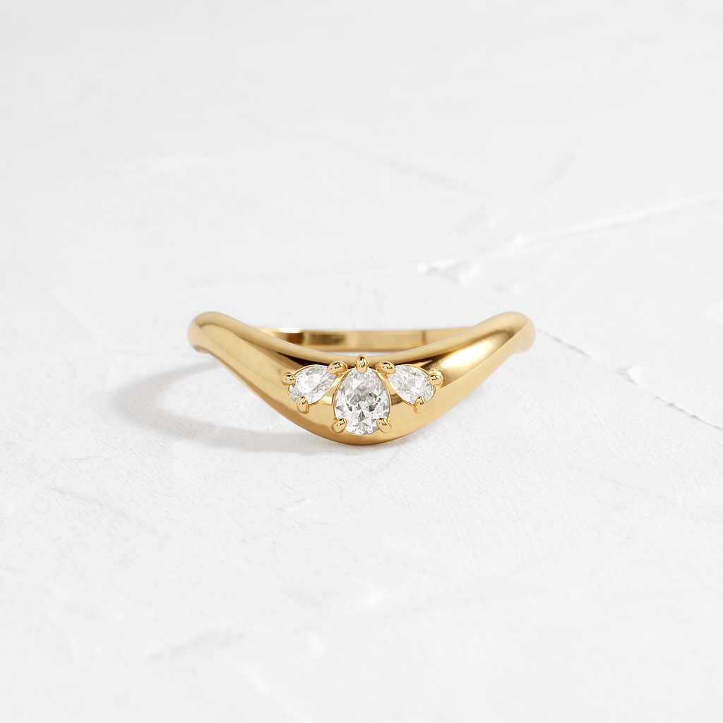 Amplify Band with Pear Diamonds | Melanie Casey Fine Jewelry