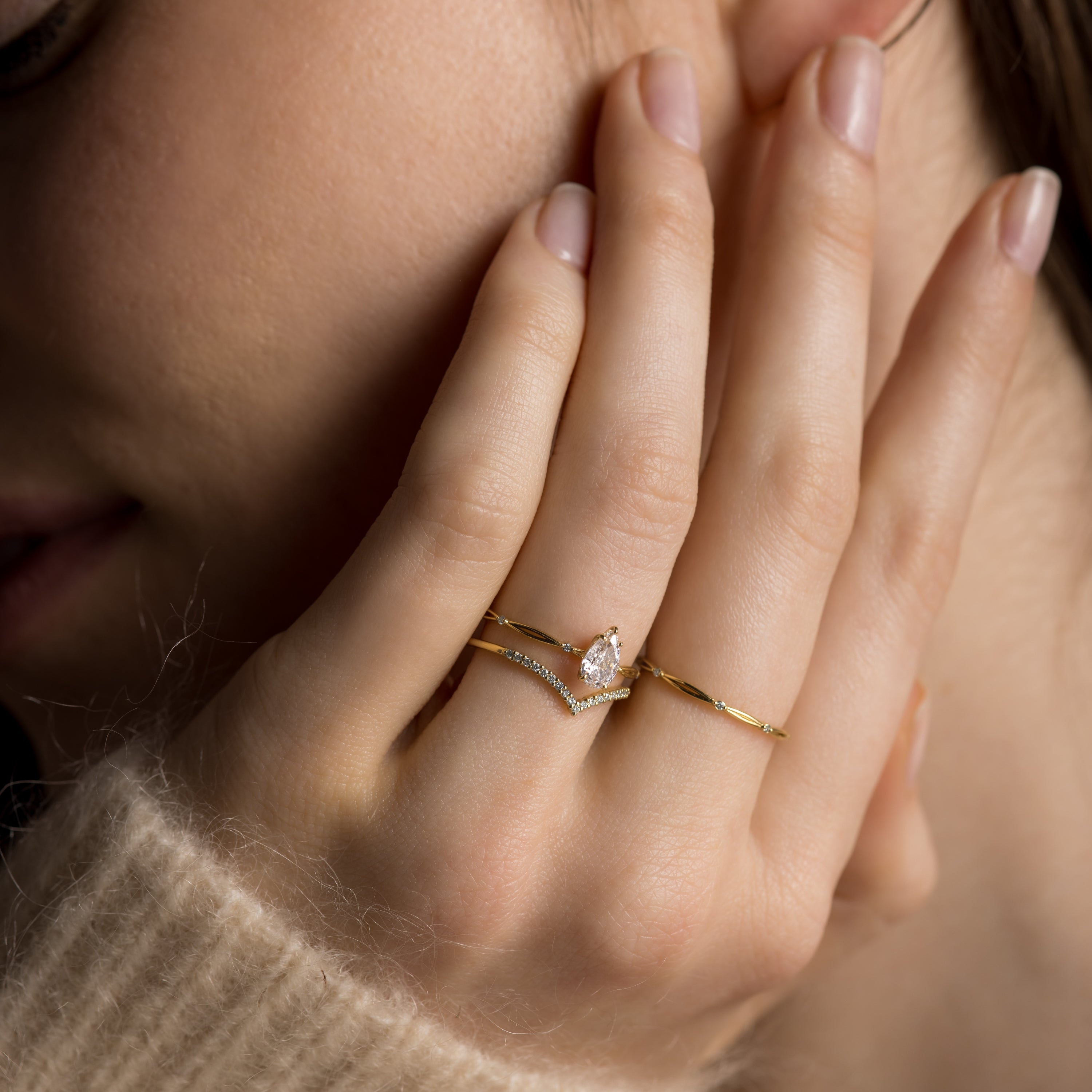 Hillside Ring, Pear Cut - Melanie Casey