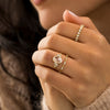 Snowdrift Ring, Rose Cut