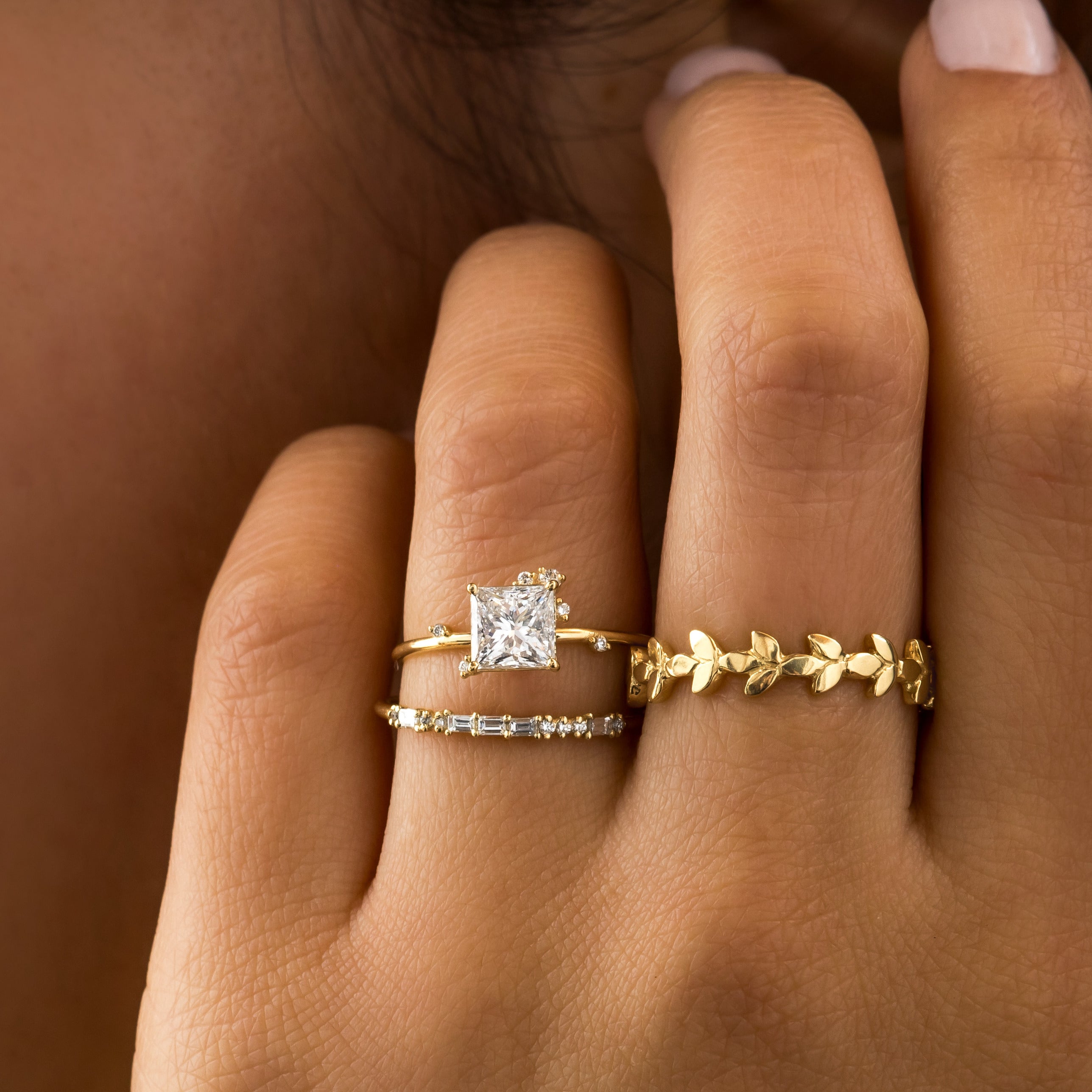 To A Flame Ring, 1.04ct. Lab-Grown Princess Cut | Melanie Casey