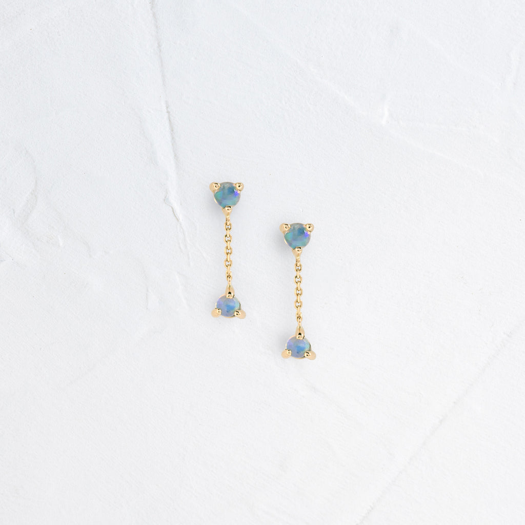 Small Two-Step Chain Earrings In Stock WWAKE Melanie Casey