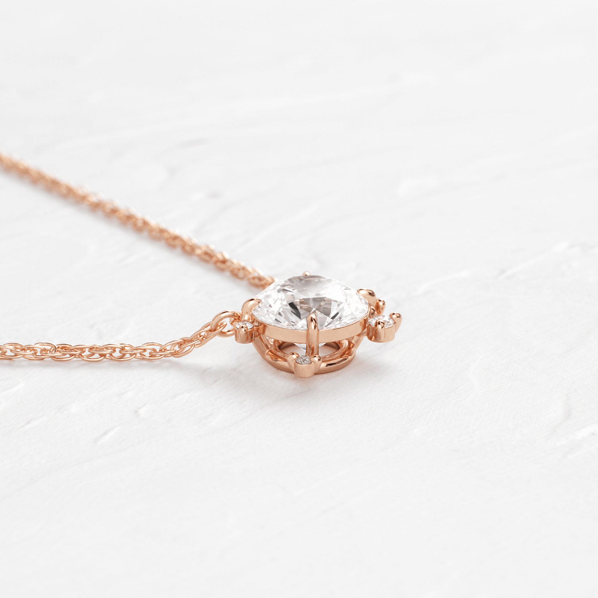To A Flame Necklace, Round Cut | Melanie Casey