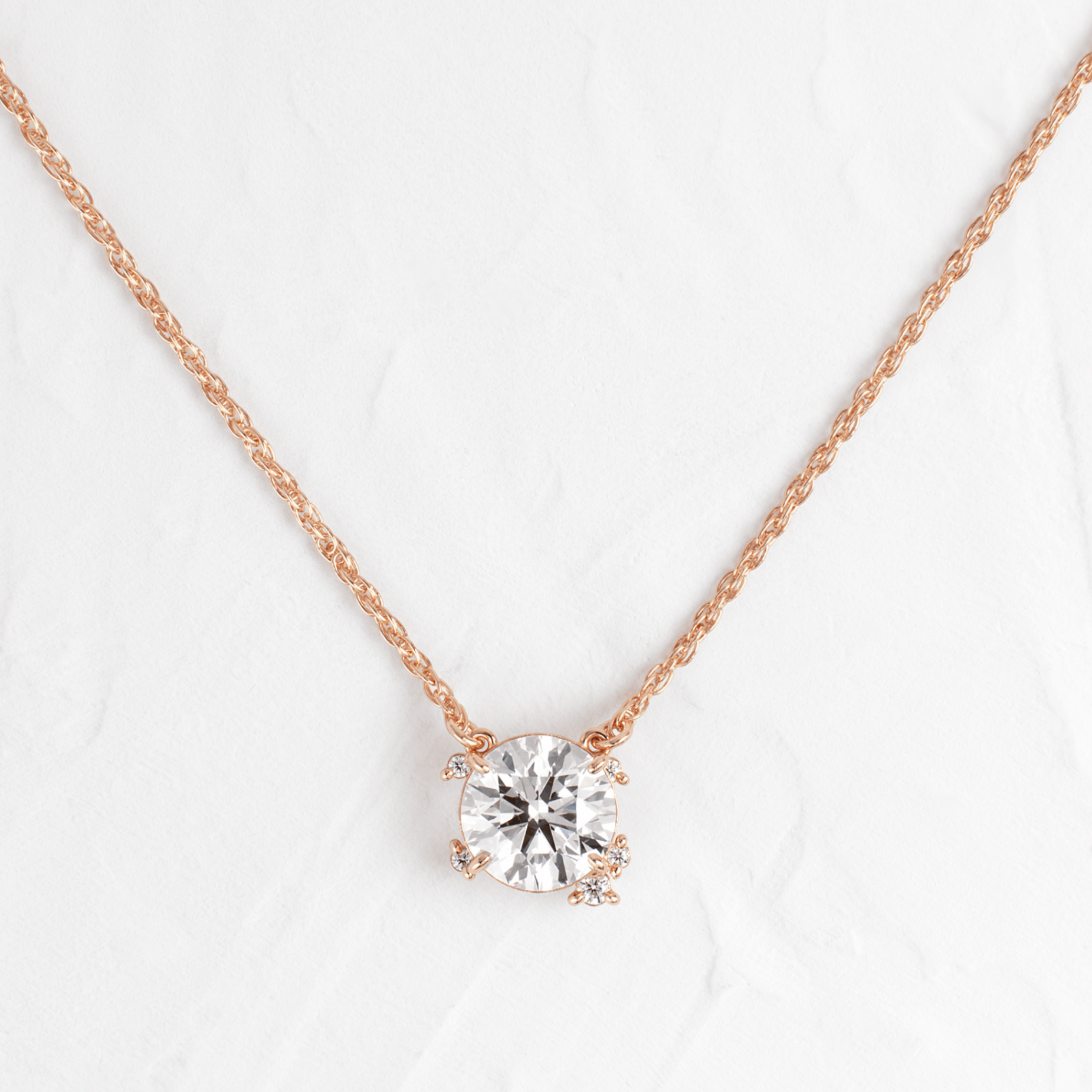 To A Flame Necklace, Round Cut | Melanie Casey