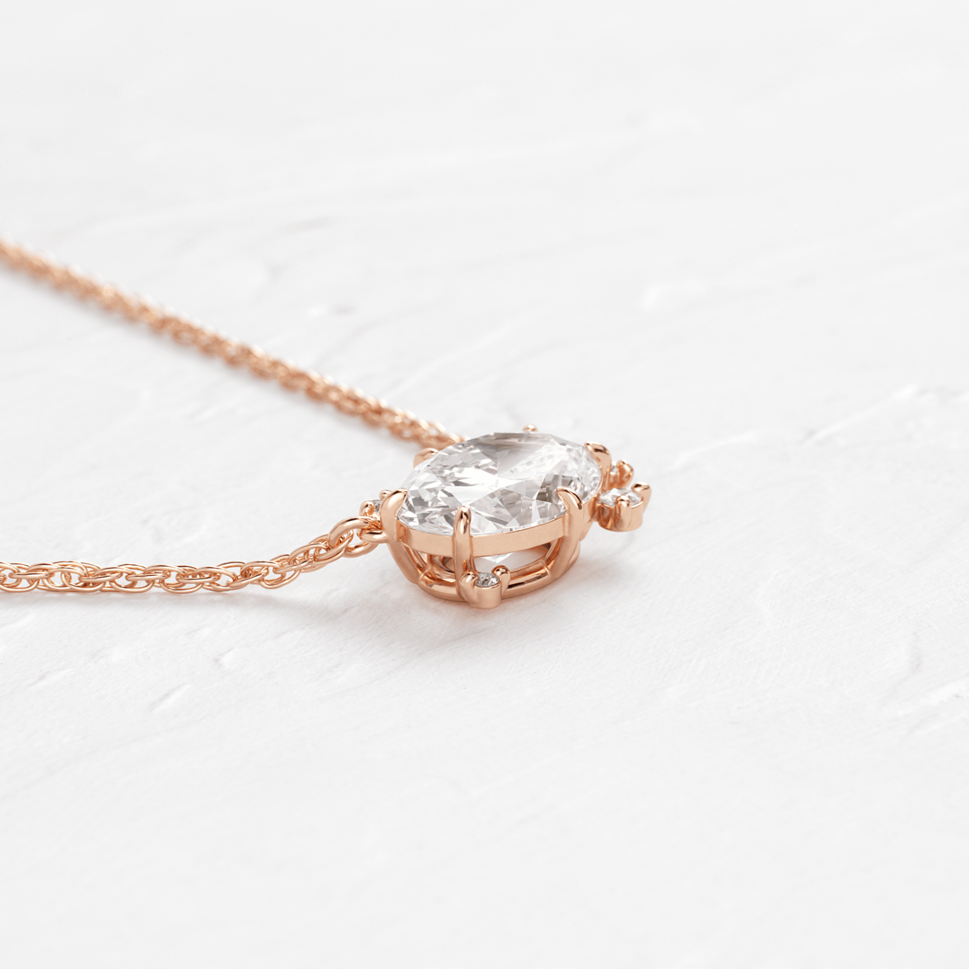 To A Flame Necklace, Oval Cut | Melanie Casey