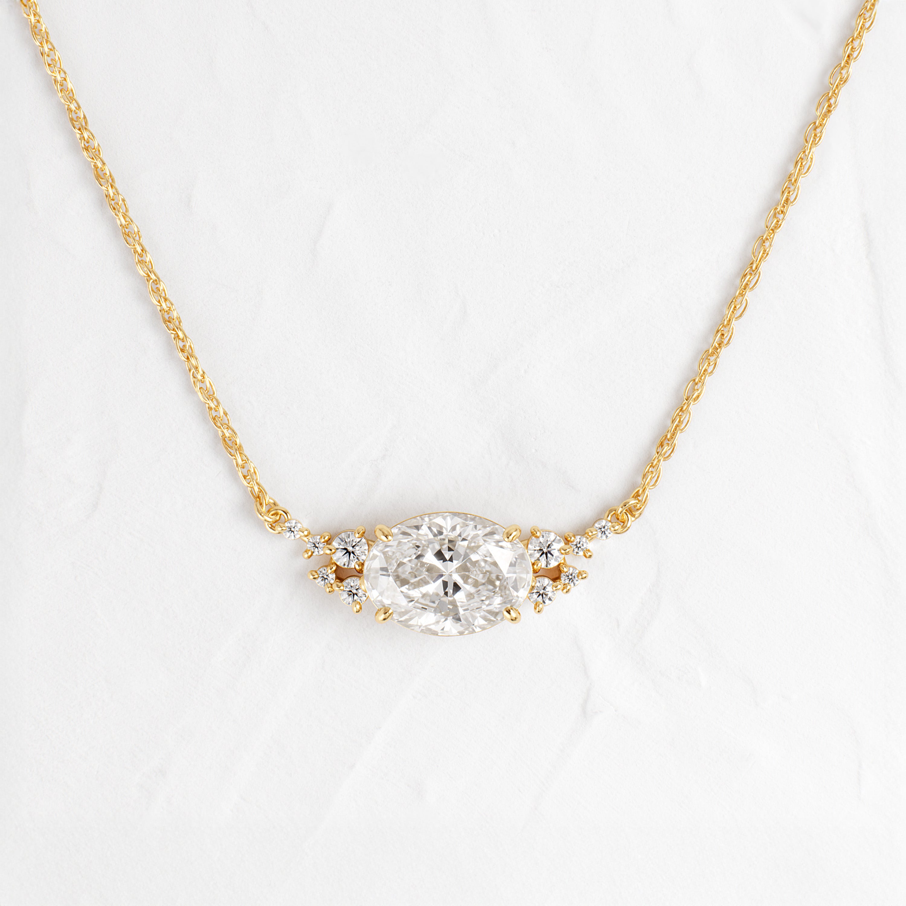 Snowdrift Necklace, Oval Cut | Melanie Casey