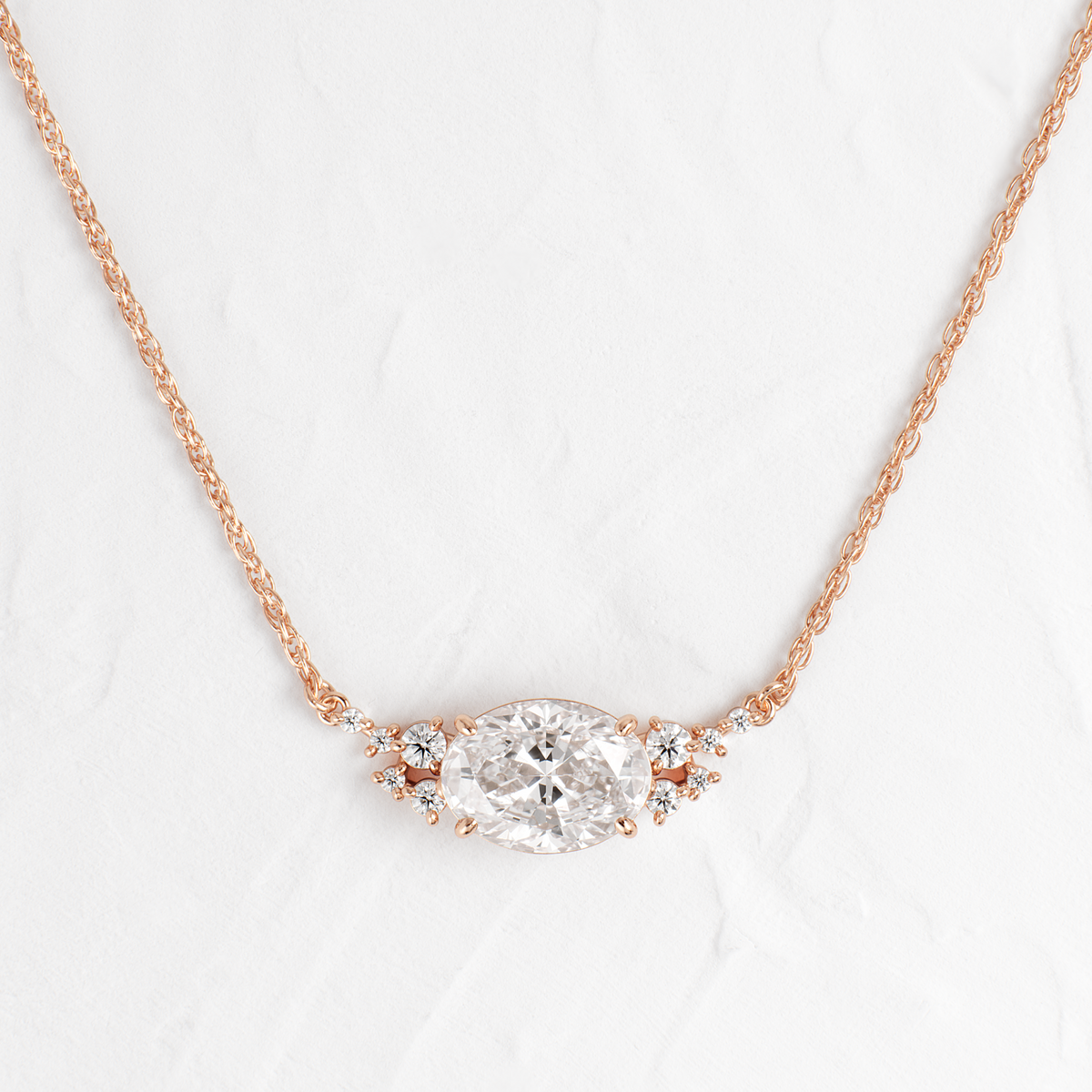 Snowdrift Necklace, Oval Cut | Melanie Casey