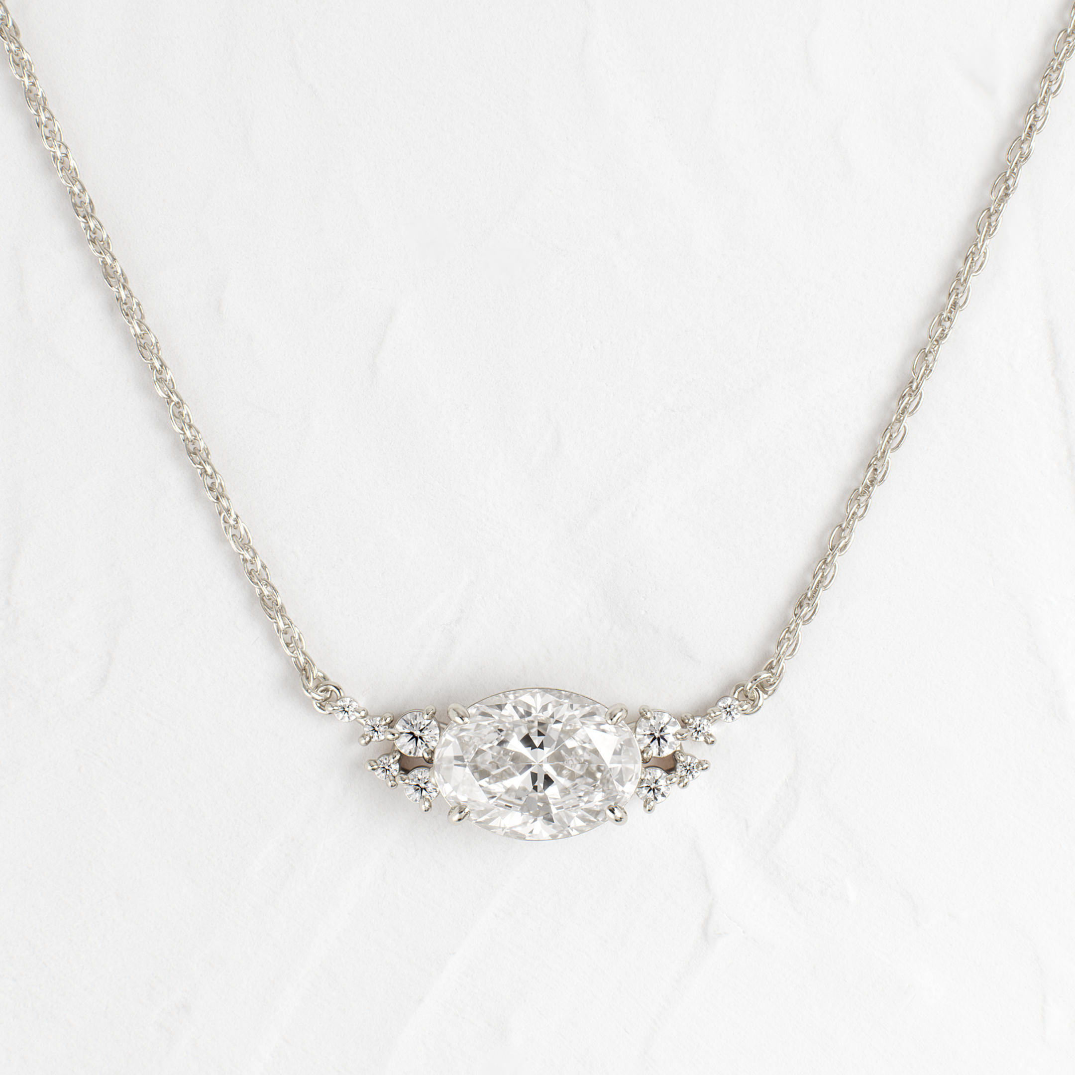 Snowdrift Necklace, Oval Cut | Melanie Casey