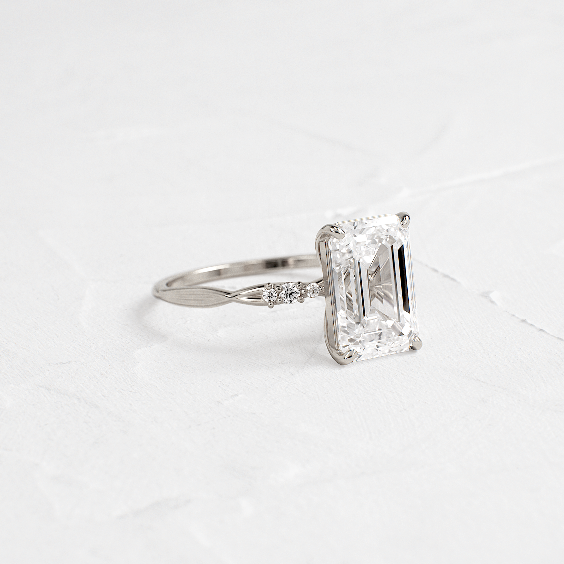 Trestle Ring, Emerald Cut - Melanie Casey