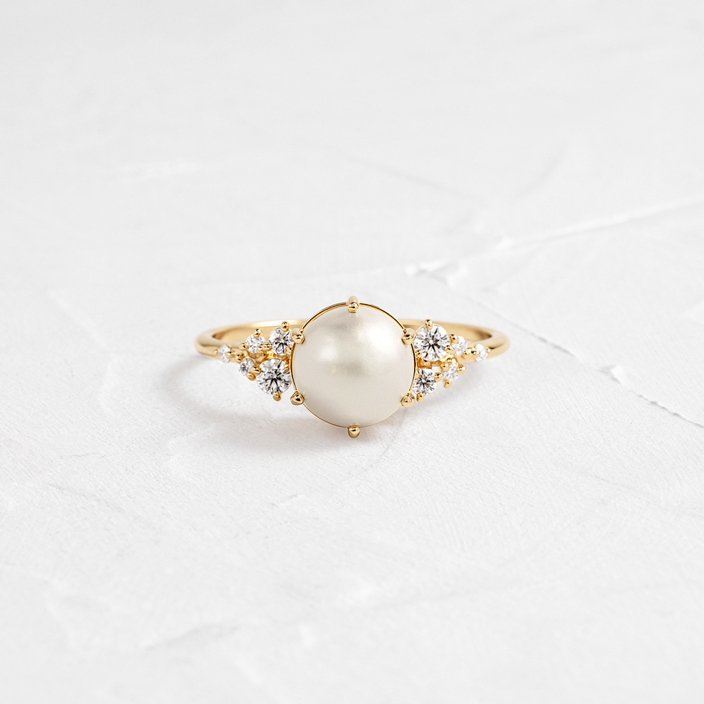 Snowdrift Ring, Akoya Pearl Melanie Casey Fine Jewelry
