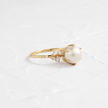 Snowdrift Ring, Akoya Pearl | Melanie Casey Fine Jewelry Snowdrift Ring, Akoya Pearl | Melanie Casey Fine Jewelry