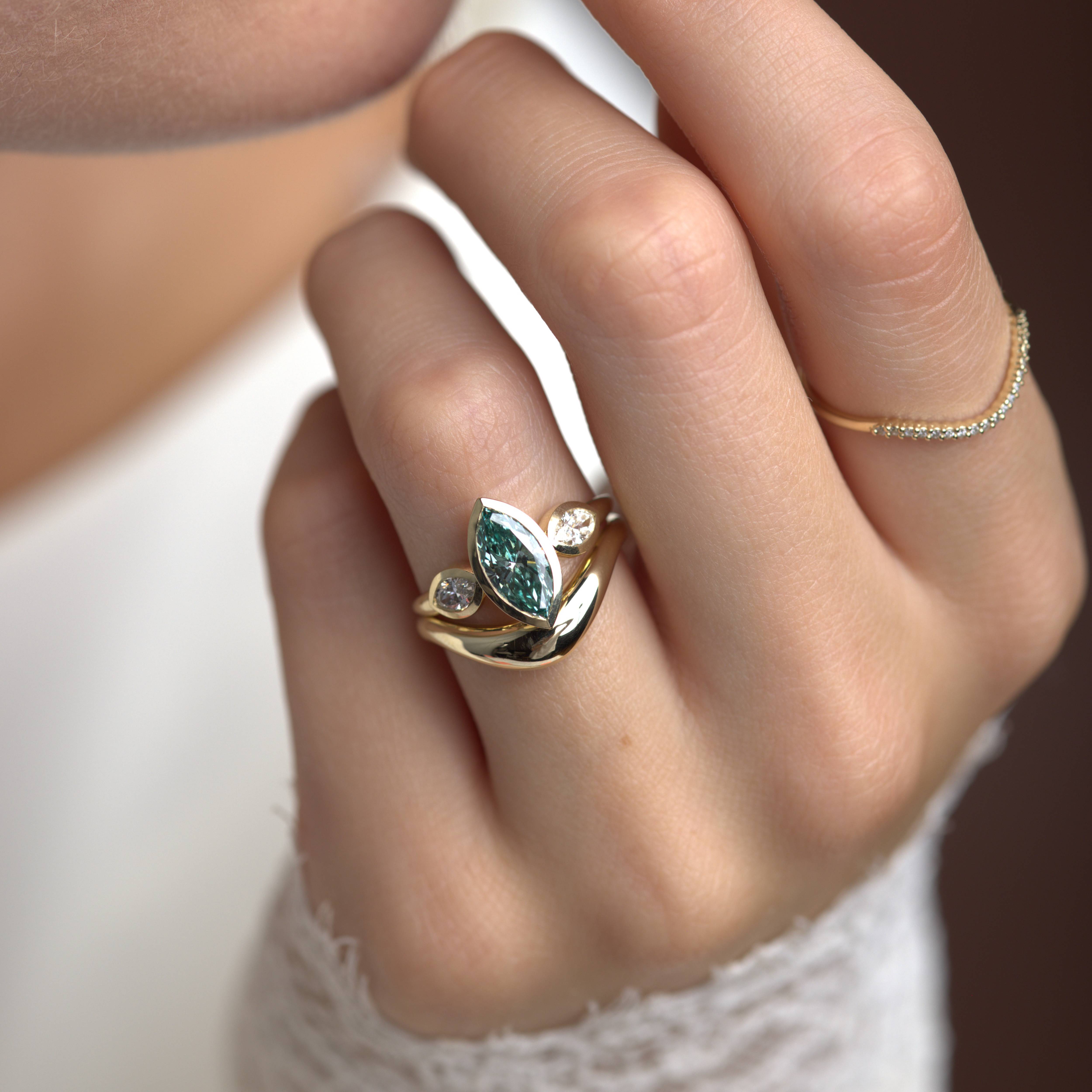 Moonrise Ring, 1.29ct. Lab-Grown Green Diamond | Melanie Casey Jewelry