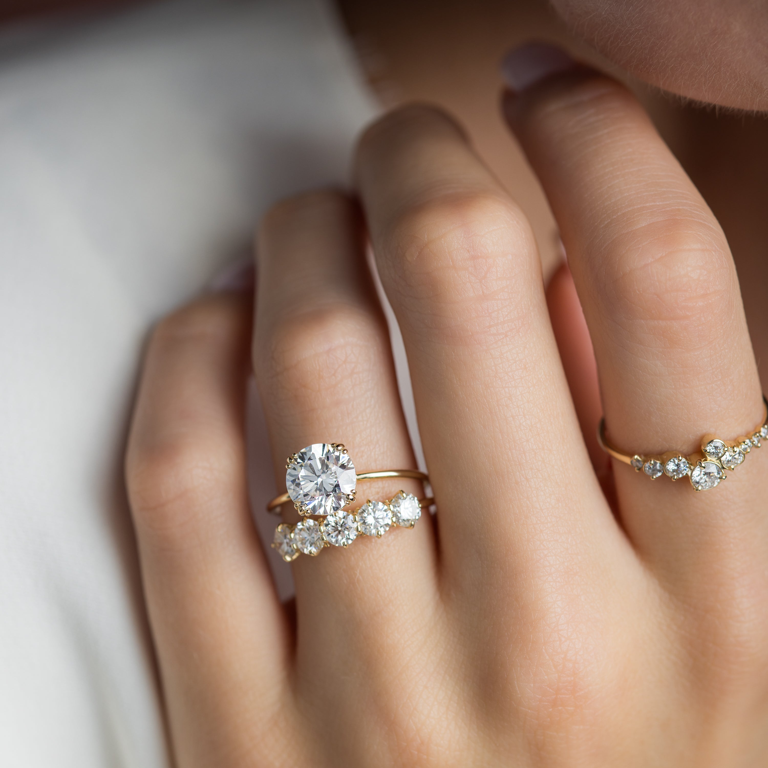 Threaded Ring, 2.06ct. Lab-Grown Round Cut | Melanie Casey Fine Jewelry