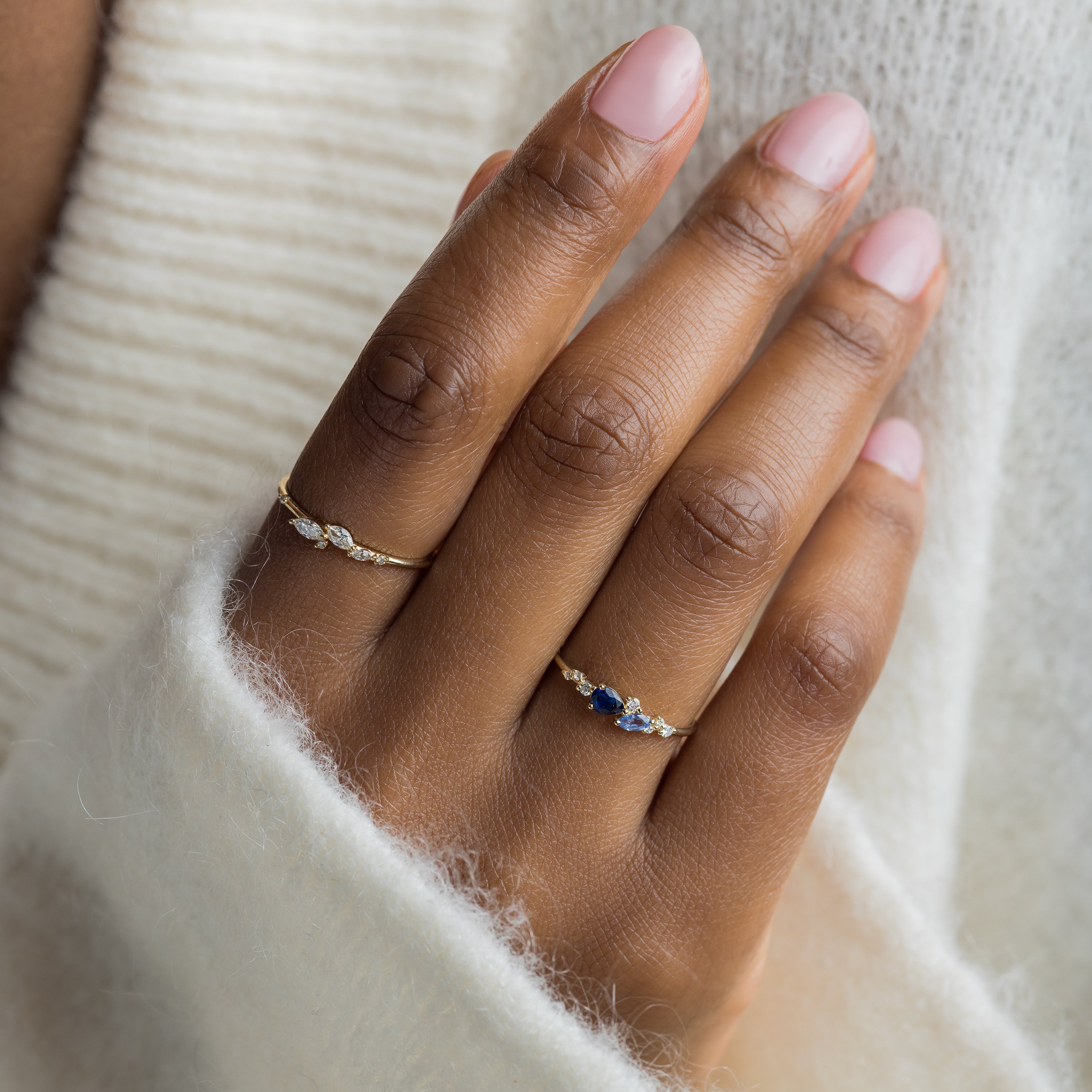 Rivulet Ring in Blue Sapphire | Melanie Casey Fine Jewelry