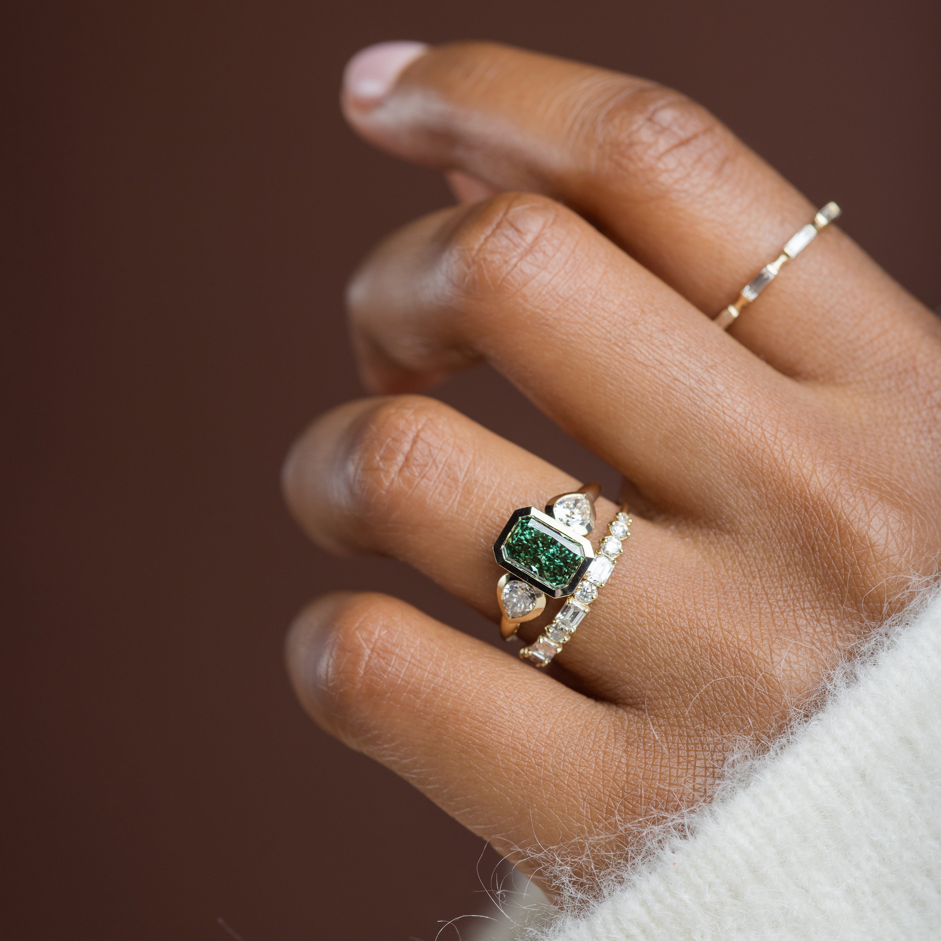 Moonrise Ring, 1.51ct. Lab-Grown Green Diamond | Melanie Casey Jewelry
