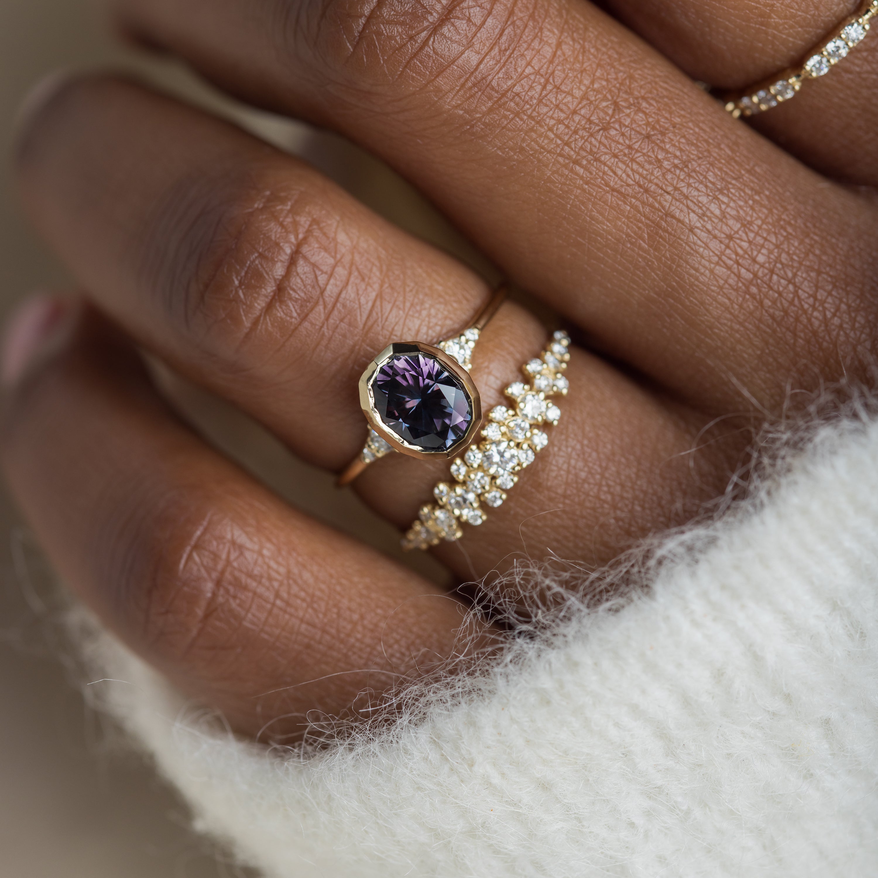 Evenfall Ring, 2ct. Purple Montana Sapphire | Melanie Casey Jewelry