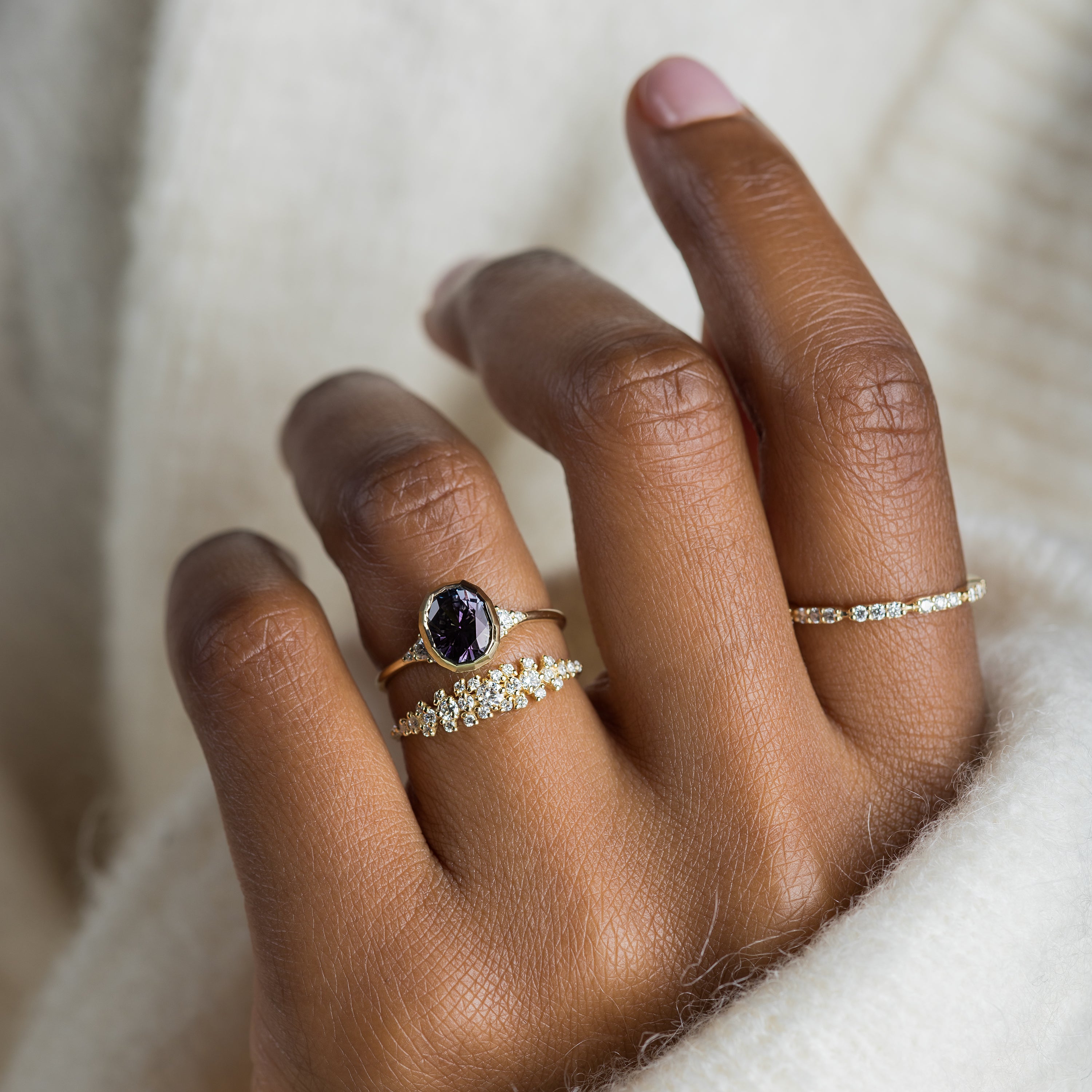 Evenfall Ring, 2ct. Purple Montana Sapphire | Melanie Casey Jewelry