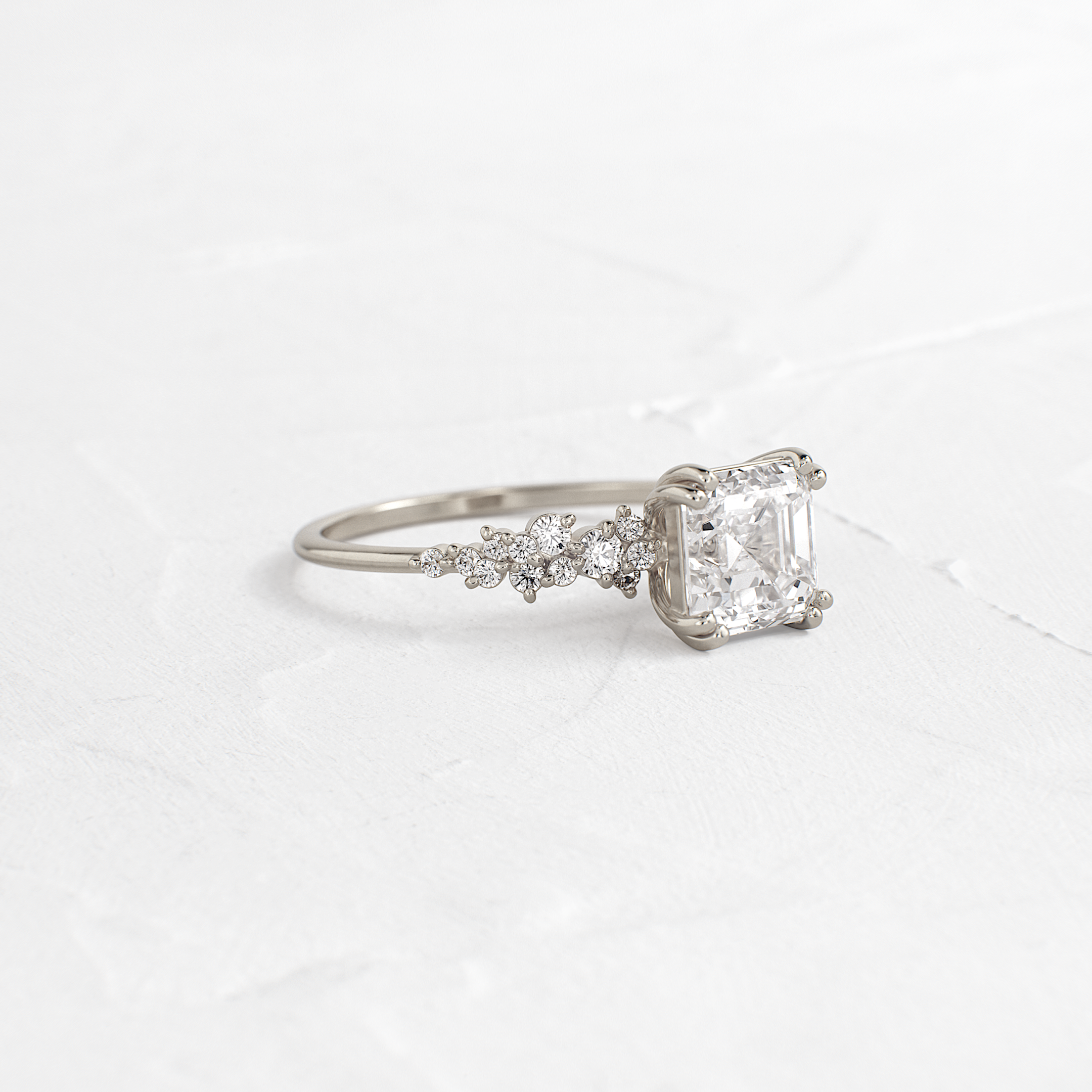 On The Horizon Ring, Asscher Cut | Melanie Casey Jewelry