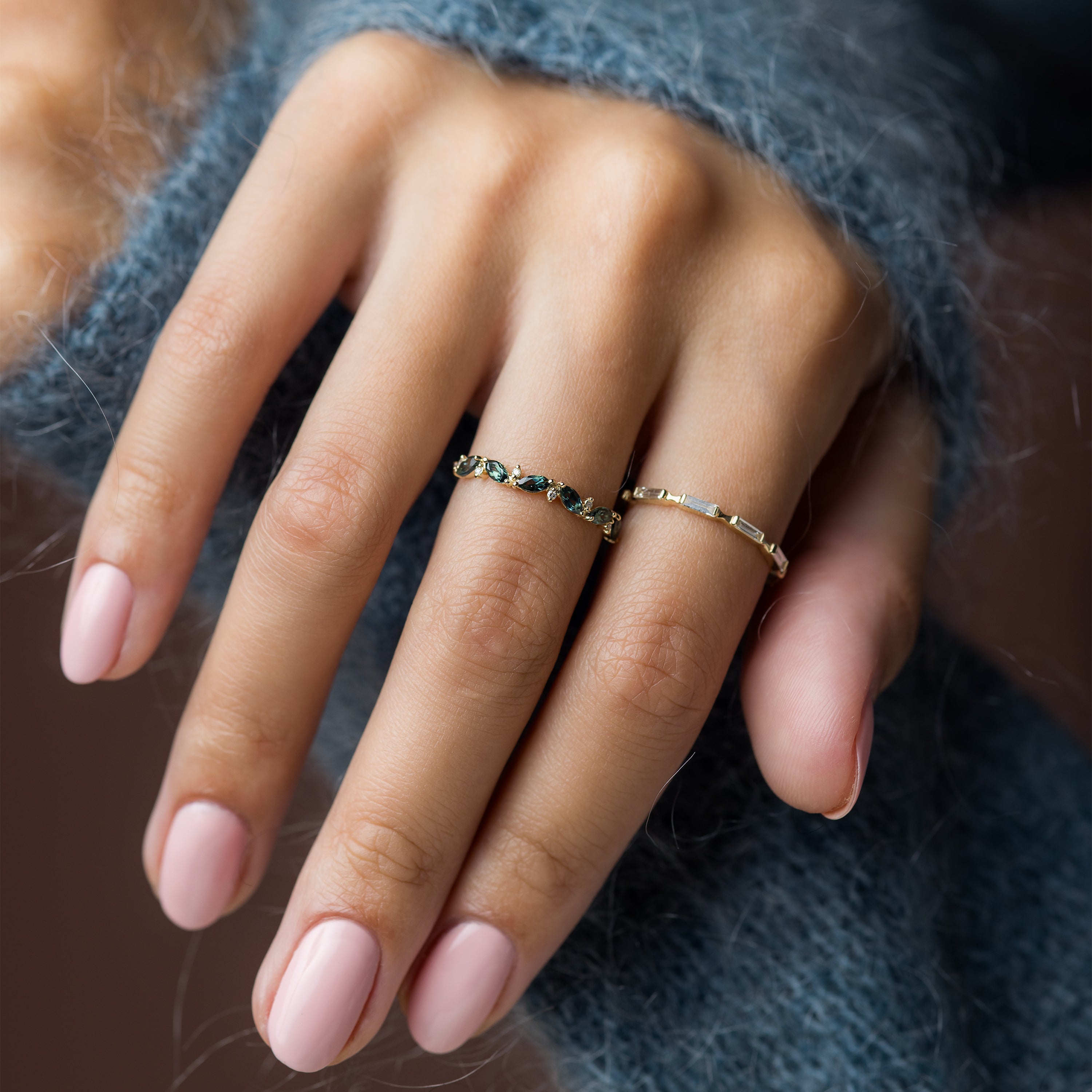 Wanderlust Band in Green Sapphire - In Stock | Melanie Casey Jewelry