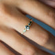 Seafoam Linear Cluster Ring with Aquamarine
