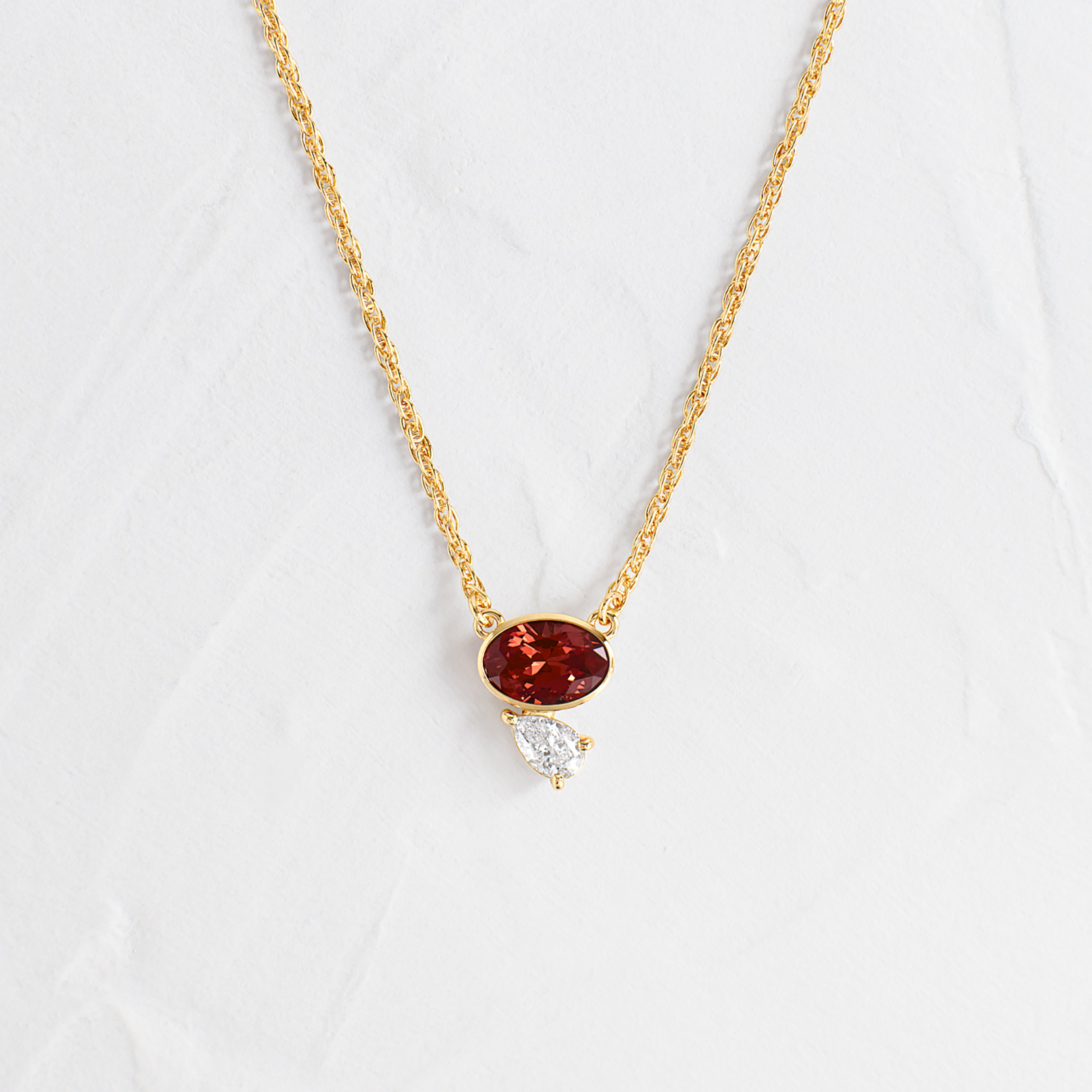 Littlefall Necklace in Red Garnet | Melanie Casey Fine Jewelry