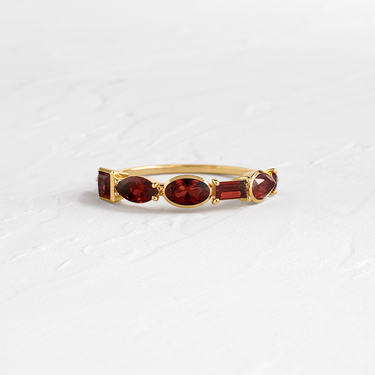 Shape Shifter Band in Garnet | Melanie Casey Jewelry