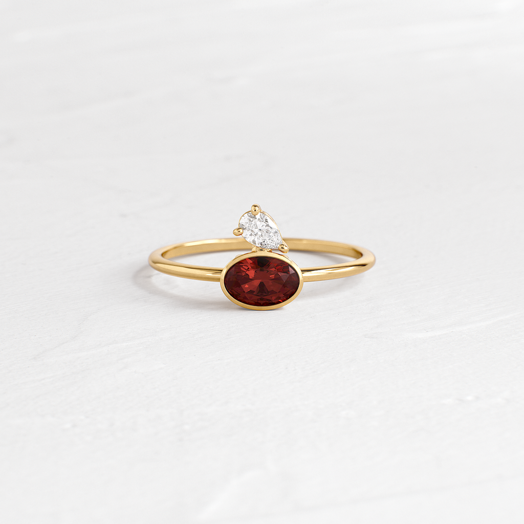 Littlefall Ring in Red Garnet | Melanie Casey Jewelry